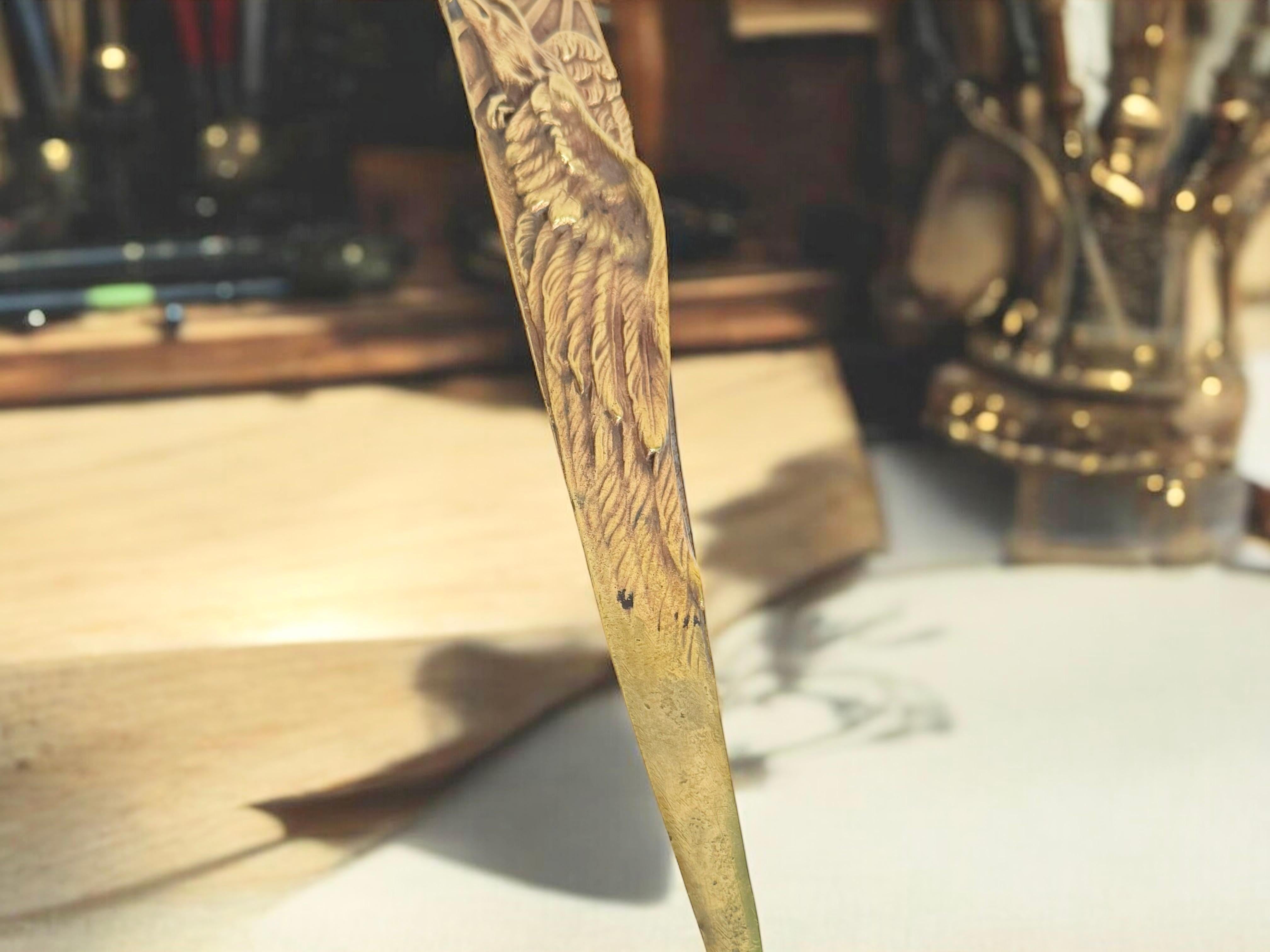 Schöner Adler Authentic French Art Nouveau Brieföffner Antique 1900s im Angebot 7