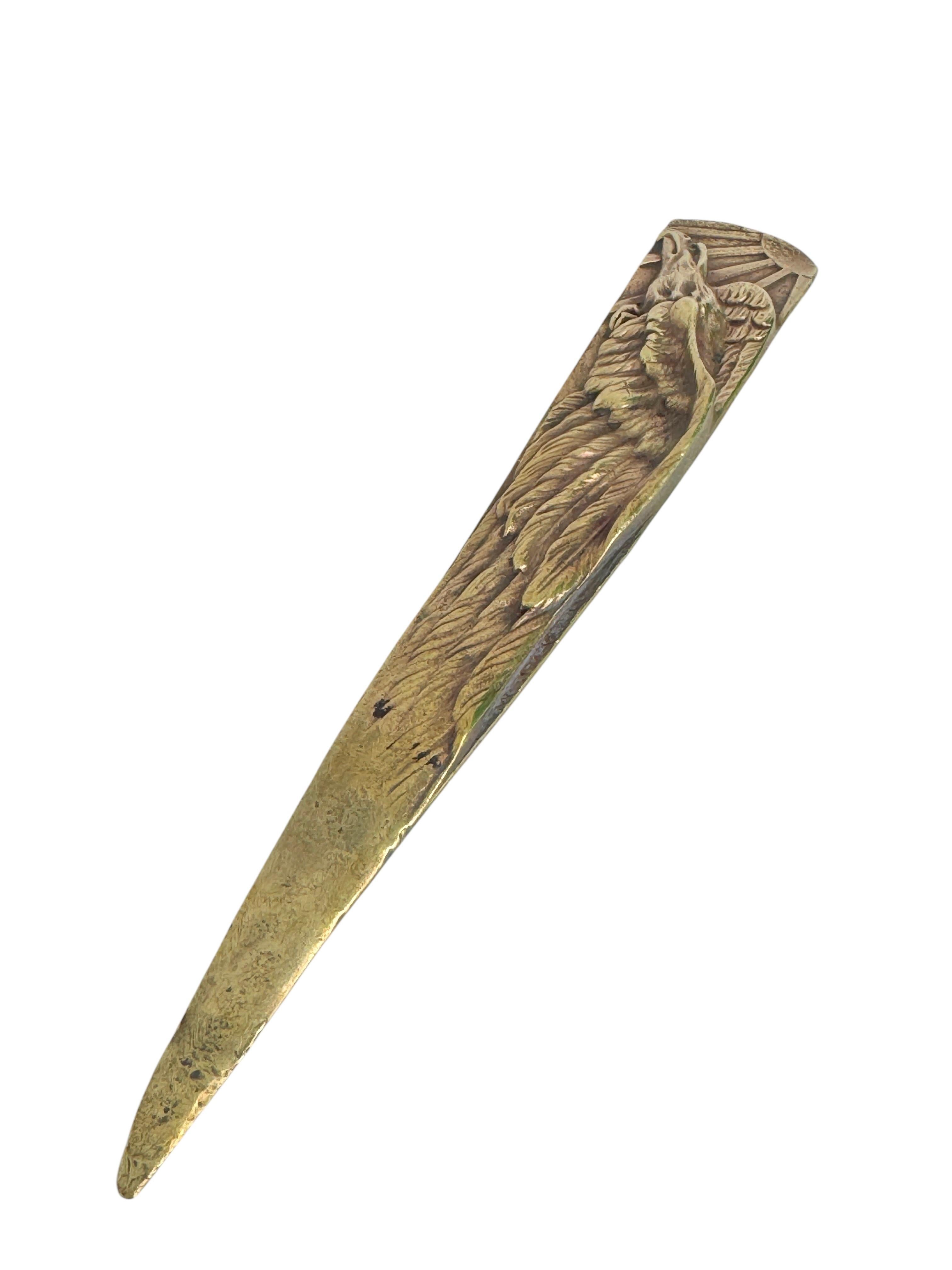 Schöner Adler Authentic French Art Nouveau Brieföffner Antique 1900s im Zustand „Gut“ im Angebot in Nuernberg, DE