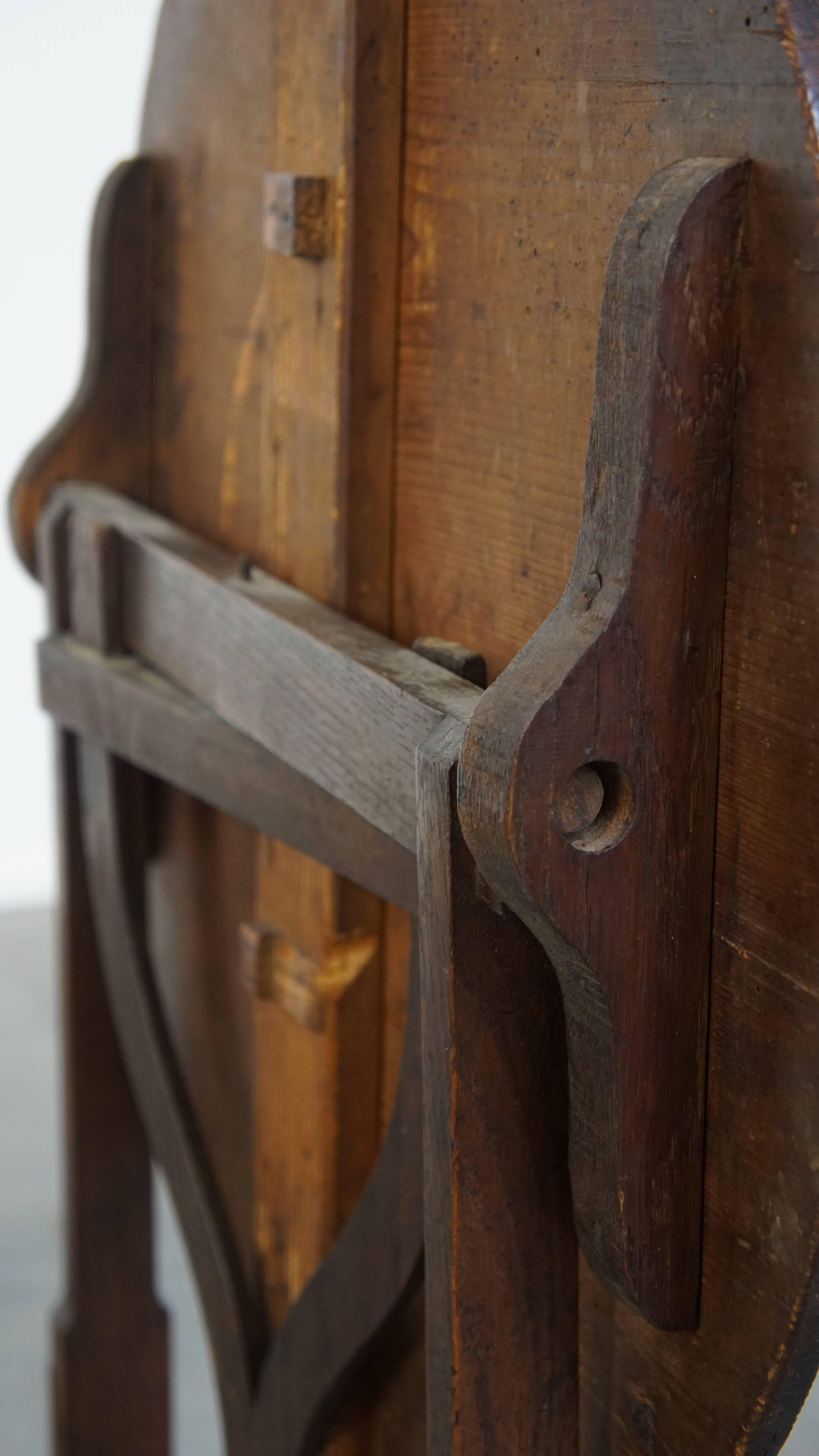 Wood Beautiful Early 19th-Century French Antique Wine/Folding Table For Sale