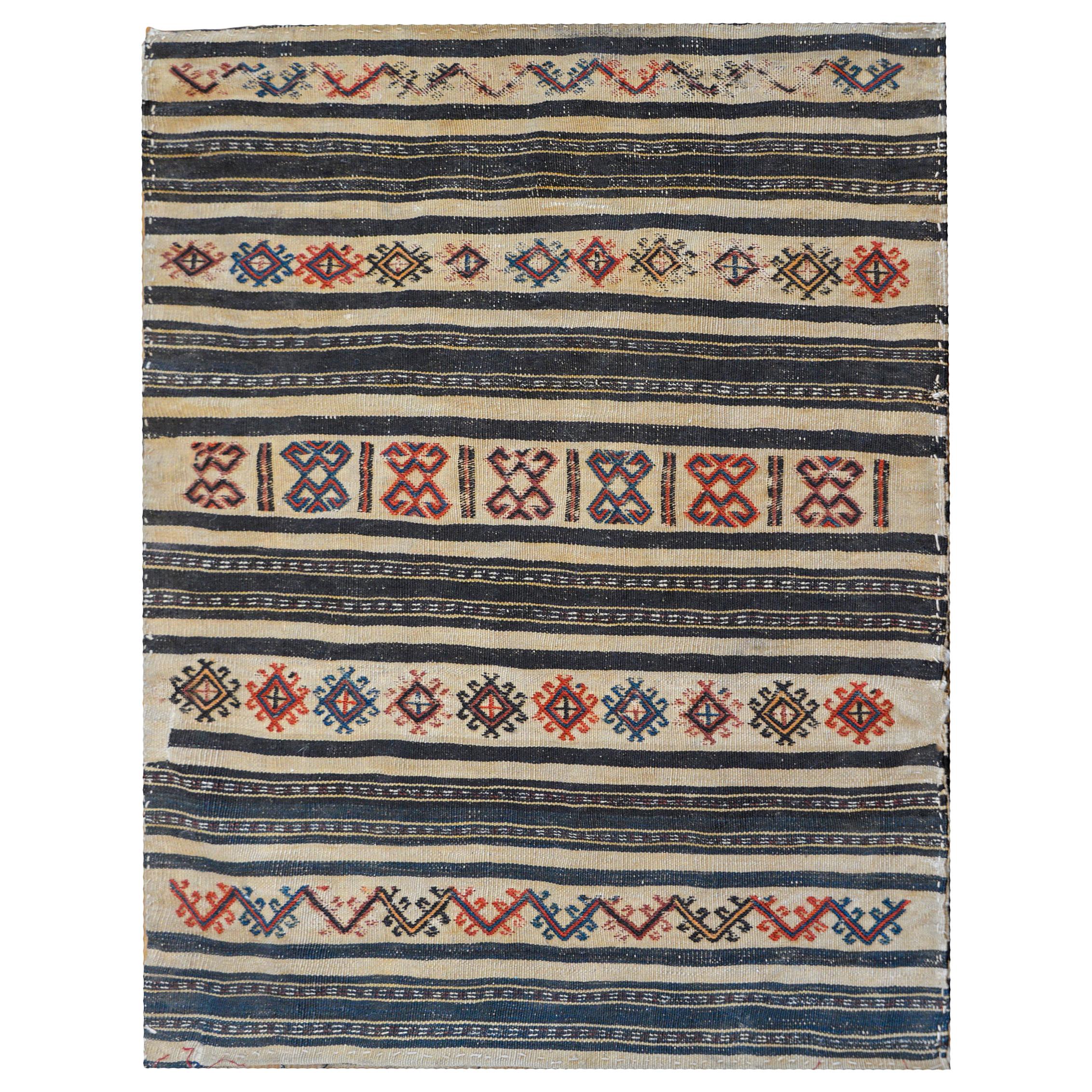 Beautiful Early 20th Century Afshar Grain Bag For Sale