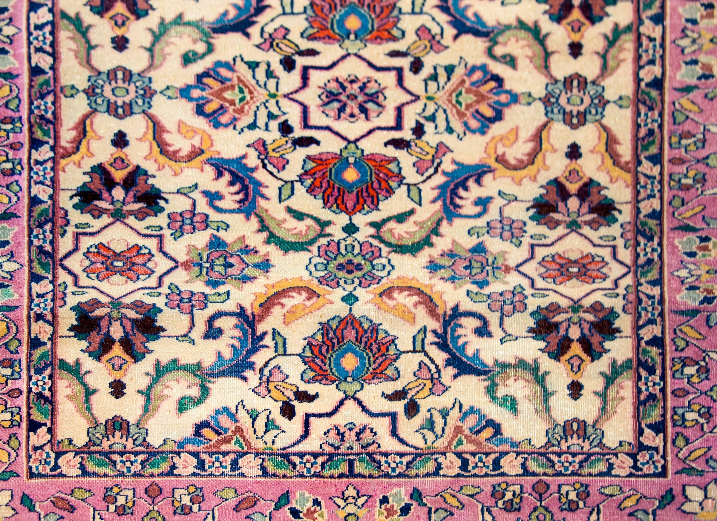 Indian Beautiful Early 20th Century Agra Rug For Sale
