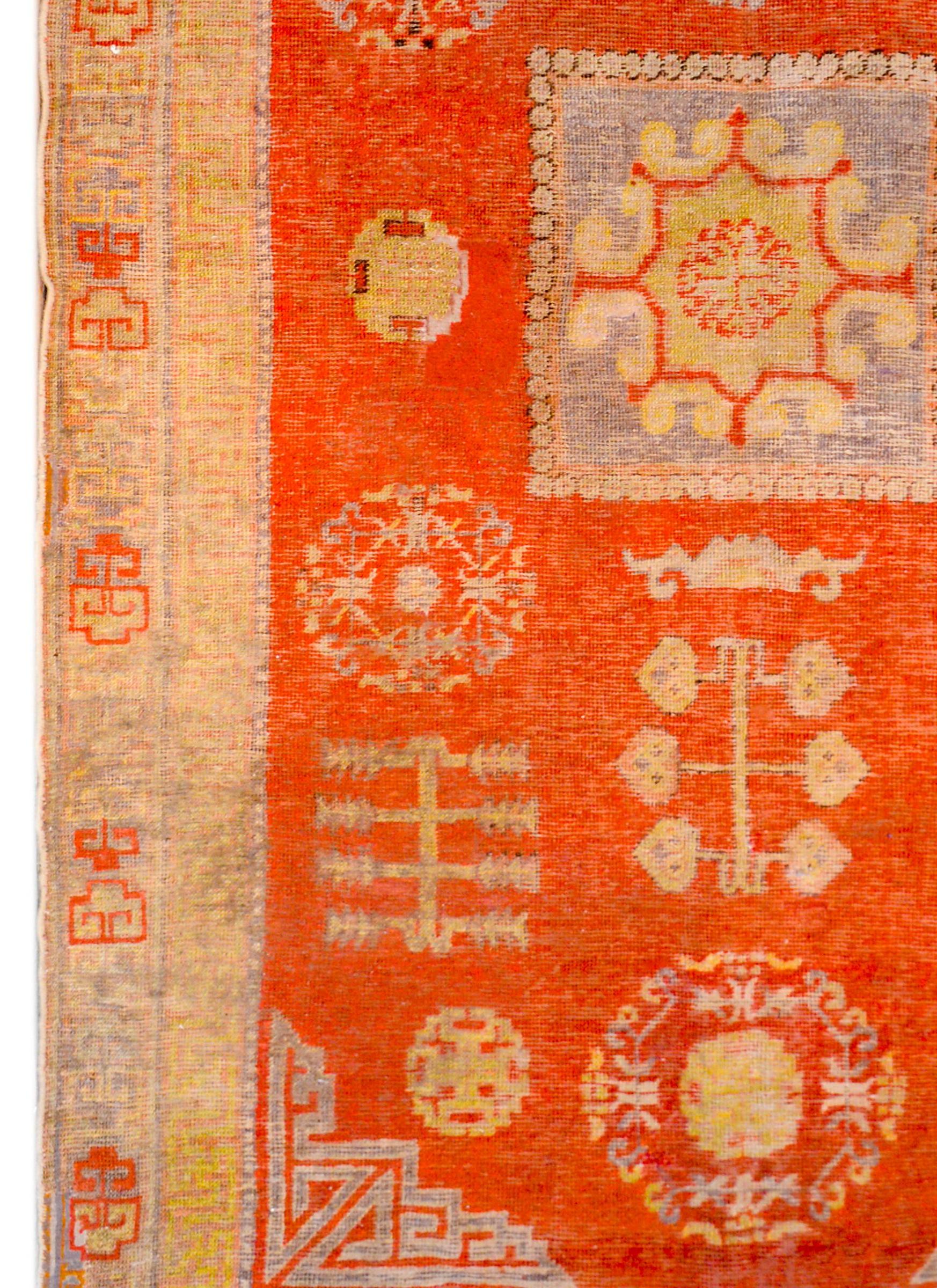 Beautiful Early 20th Century Central Asian Khotan Rug For Sale 1