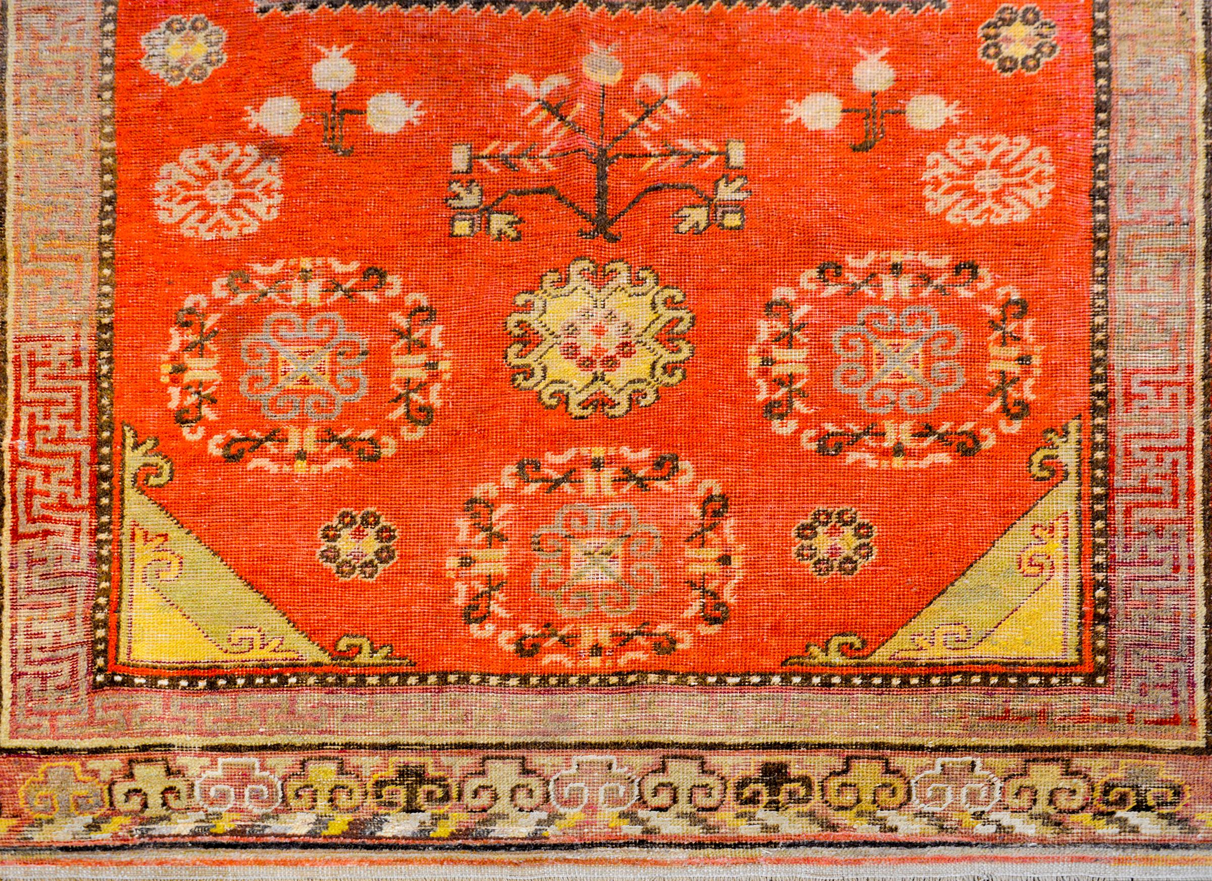 Beautiful Early 20th Century Central Asian Khotan Rug For Sale 3