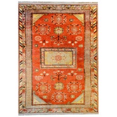 Vintage Beautiful Early 20th Century Central Asian Khotan Rug