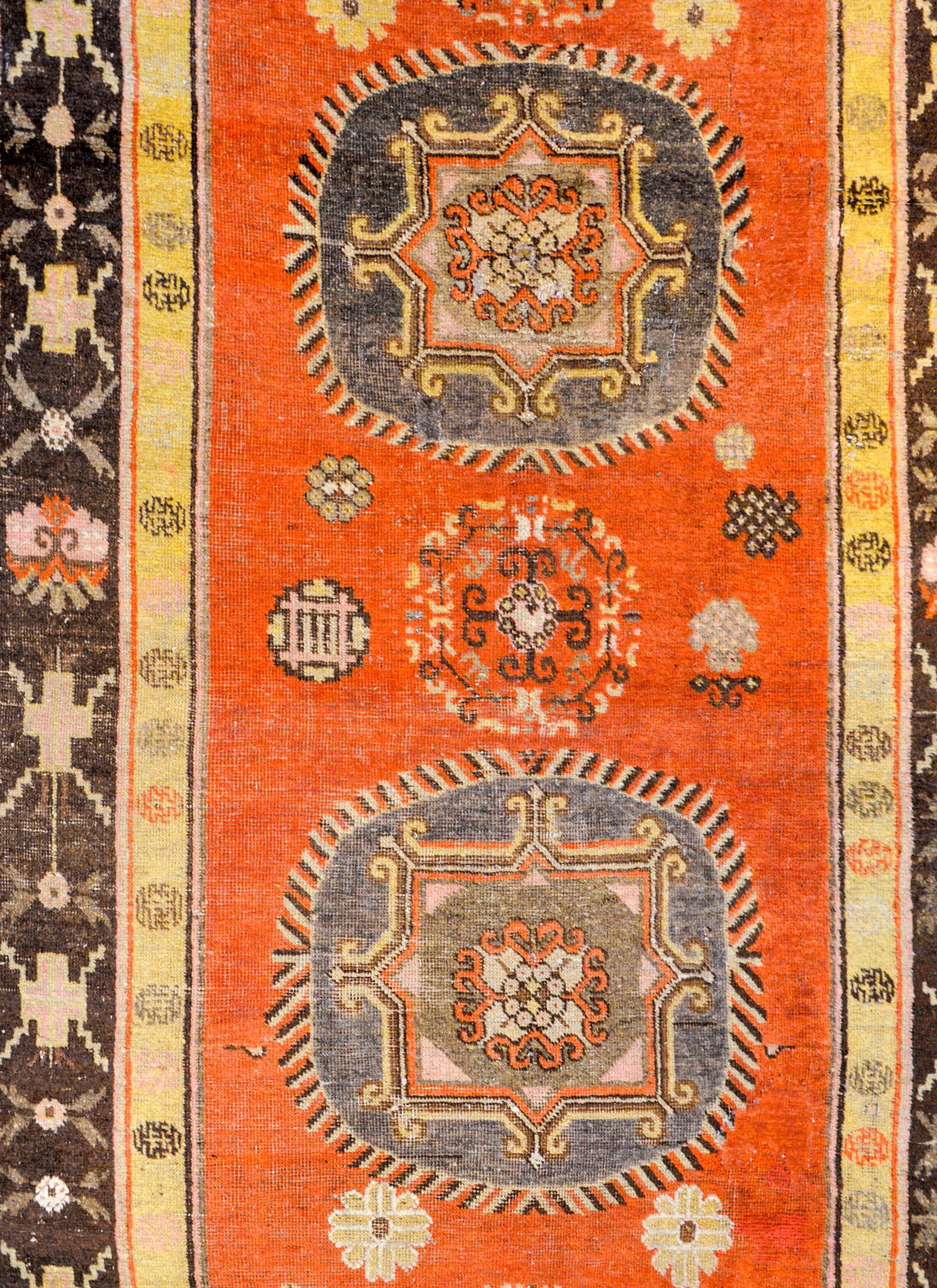 East Turkestani Beautiful Early 20th Century Central Asian Samarghand Rug For Sale