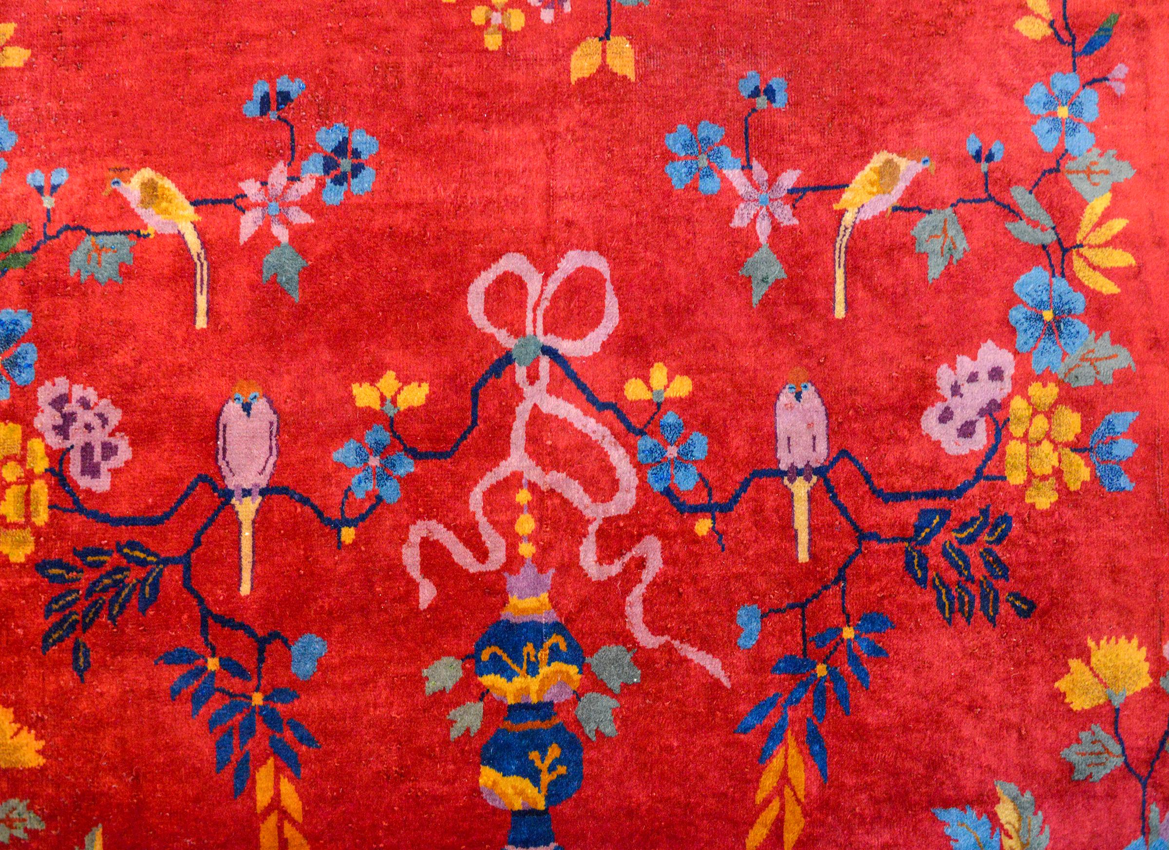 Hand-Knotted Beautiful Early 20th Century Chinese Art Deco Rug For Sale