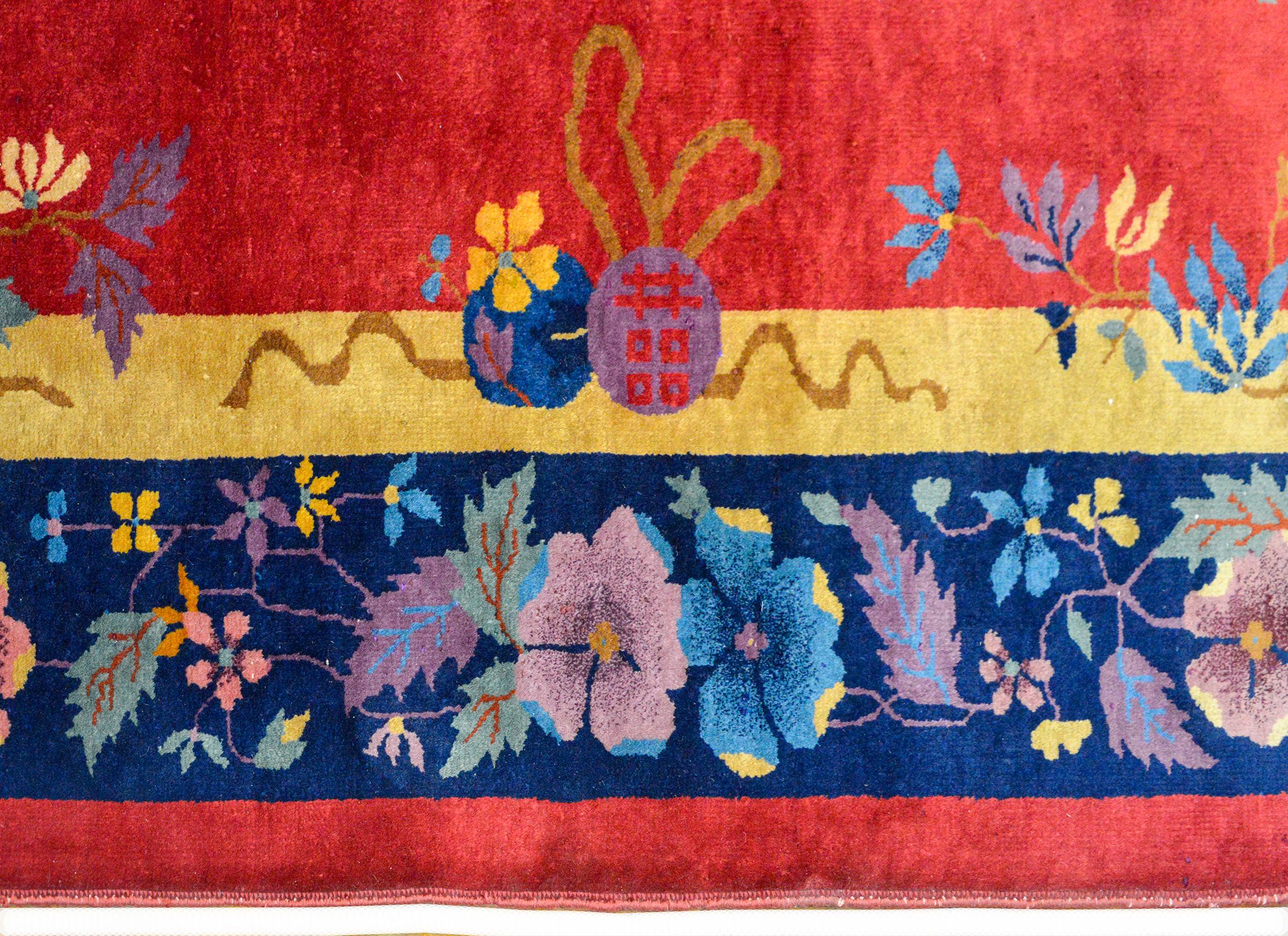 Magnifique tapis Art Déco chinois du début du XXe siècle Bon état - En vente à Chicago, IL