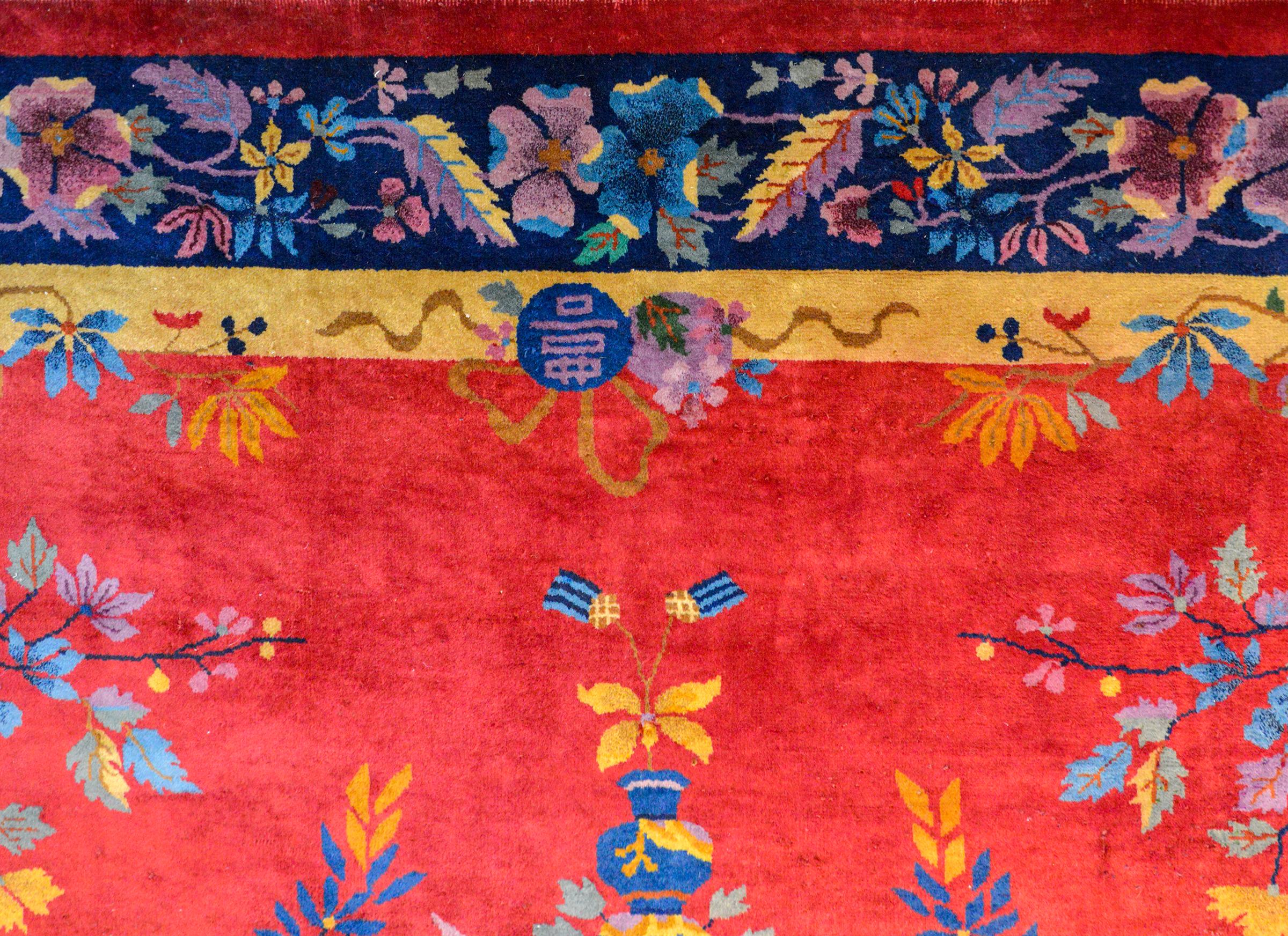 Début du 20ème siècle Magnifique tapis Art Déco chinois du début du XXe siècle en vente