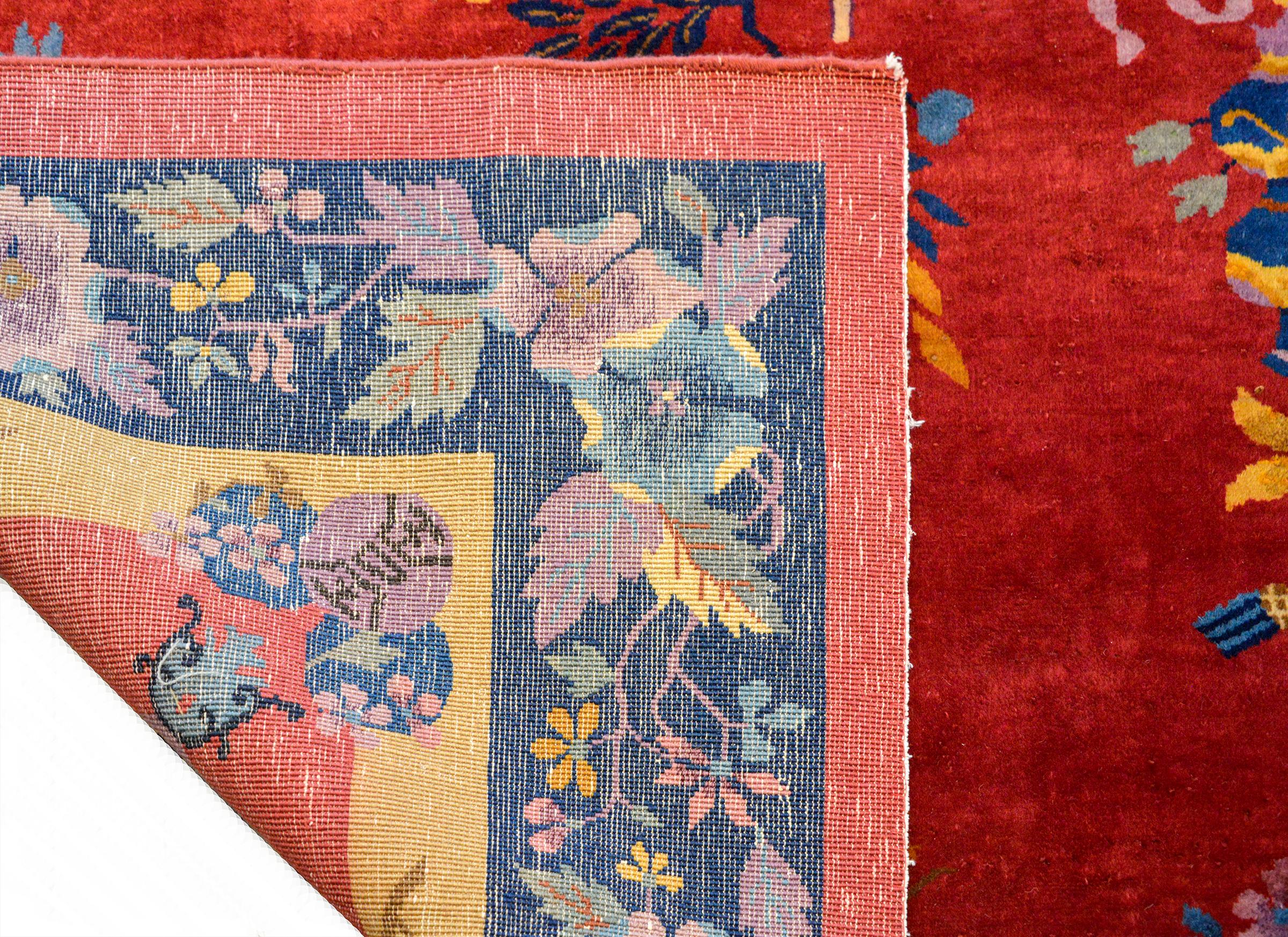 Magnifique tapis Art Déco chinois du début du XXe siècle en vente 1