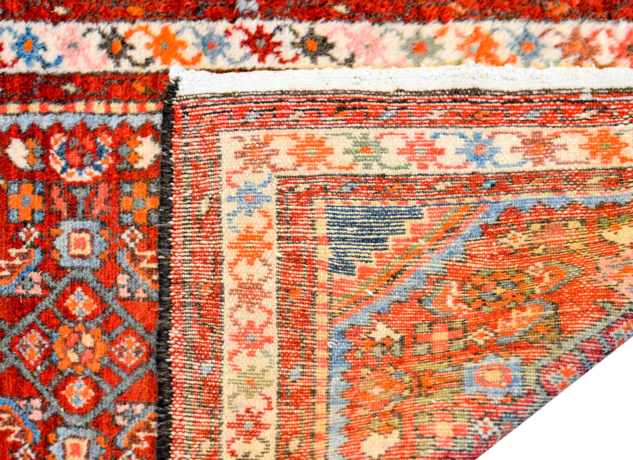 Wool Beautiful Early 20th Century Dargazin Herati Runner For Sale