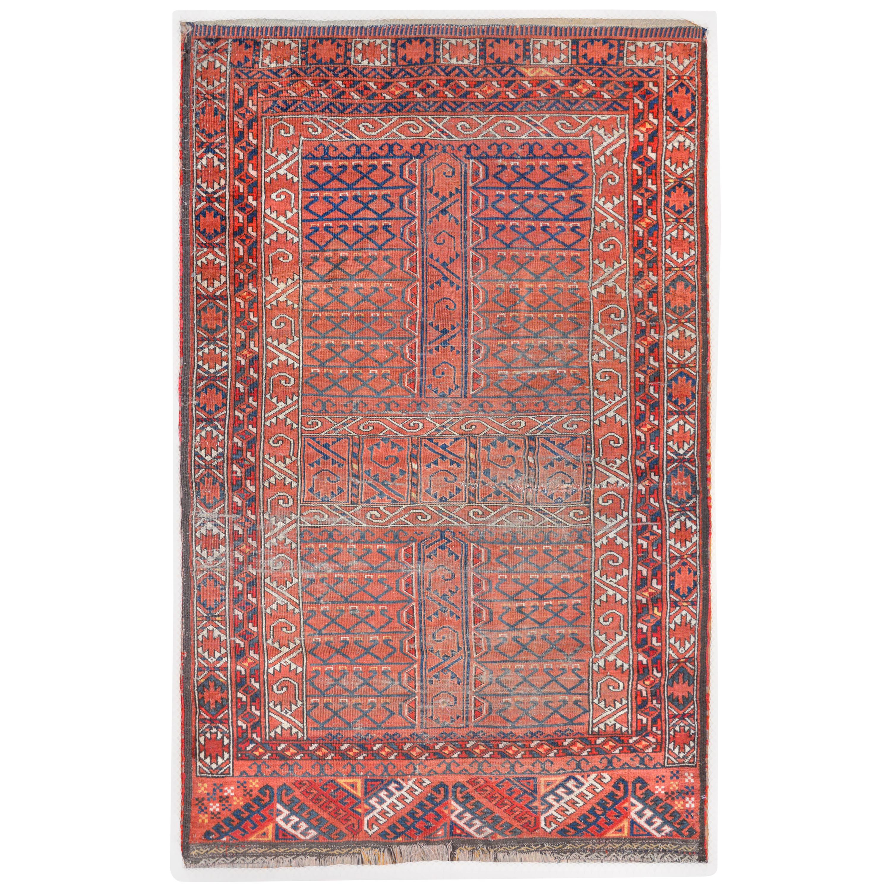 Magnifique tapis turc Ersari du début du 20e siècle
