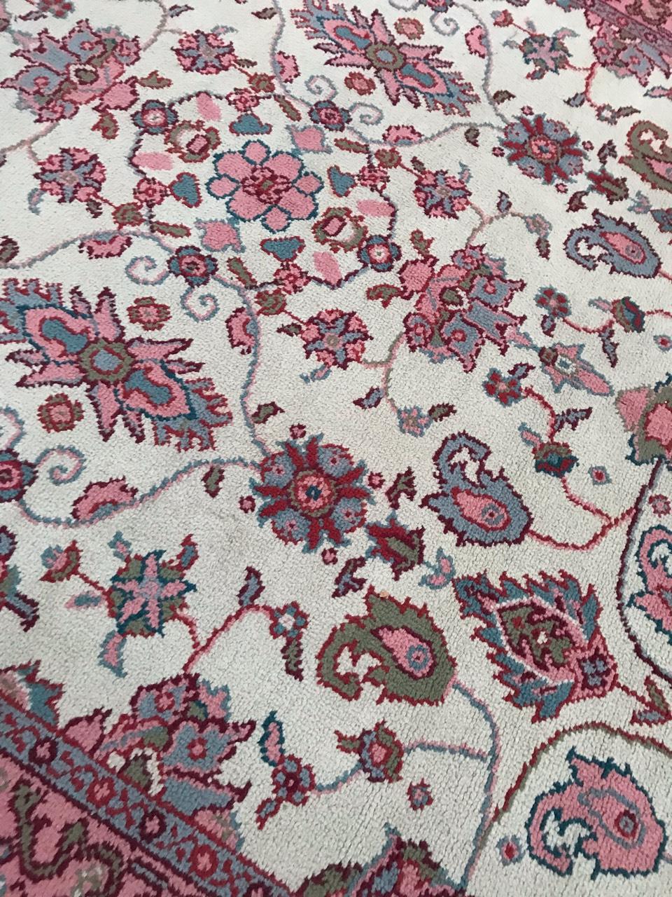 Cotton Bobyrug’s Beautiful Early 20th Century European Smyrne Design Rug For Sale