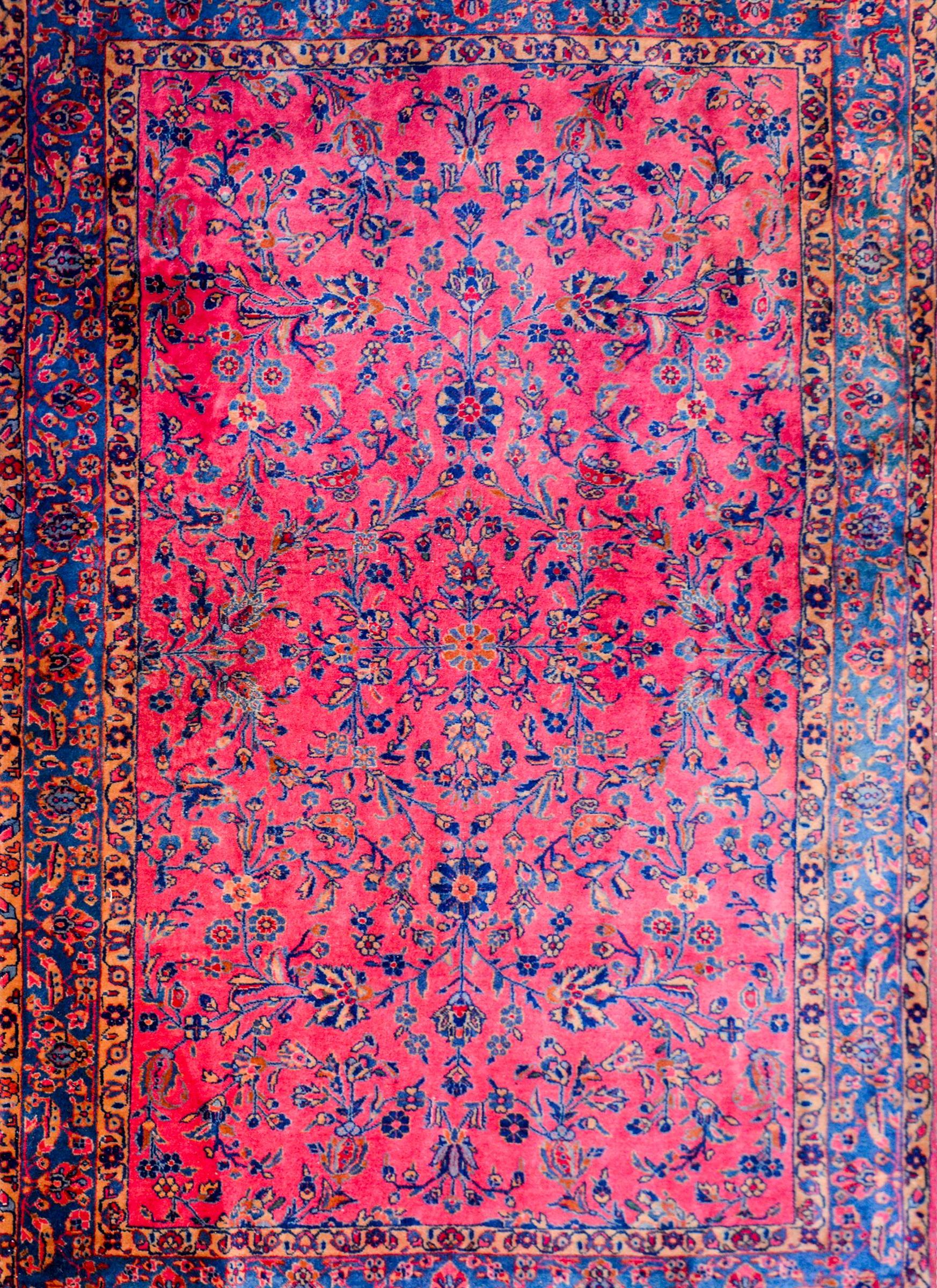 Victorian Beautiful Early 20th Century Kashan Rug For Sale