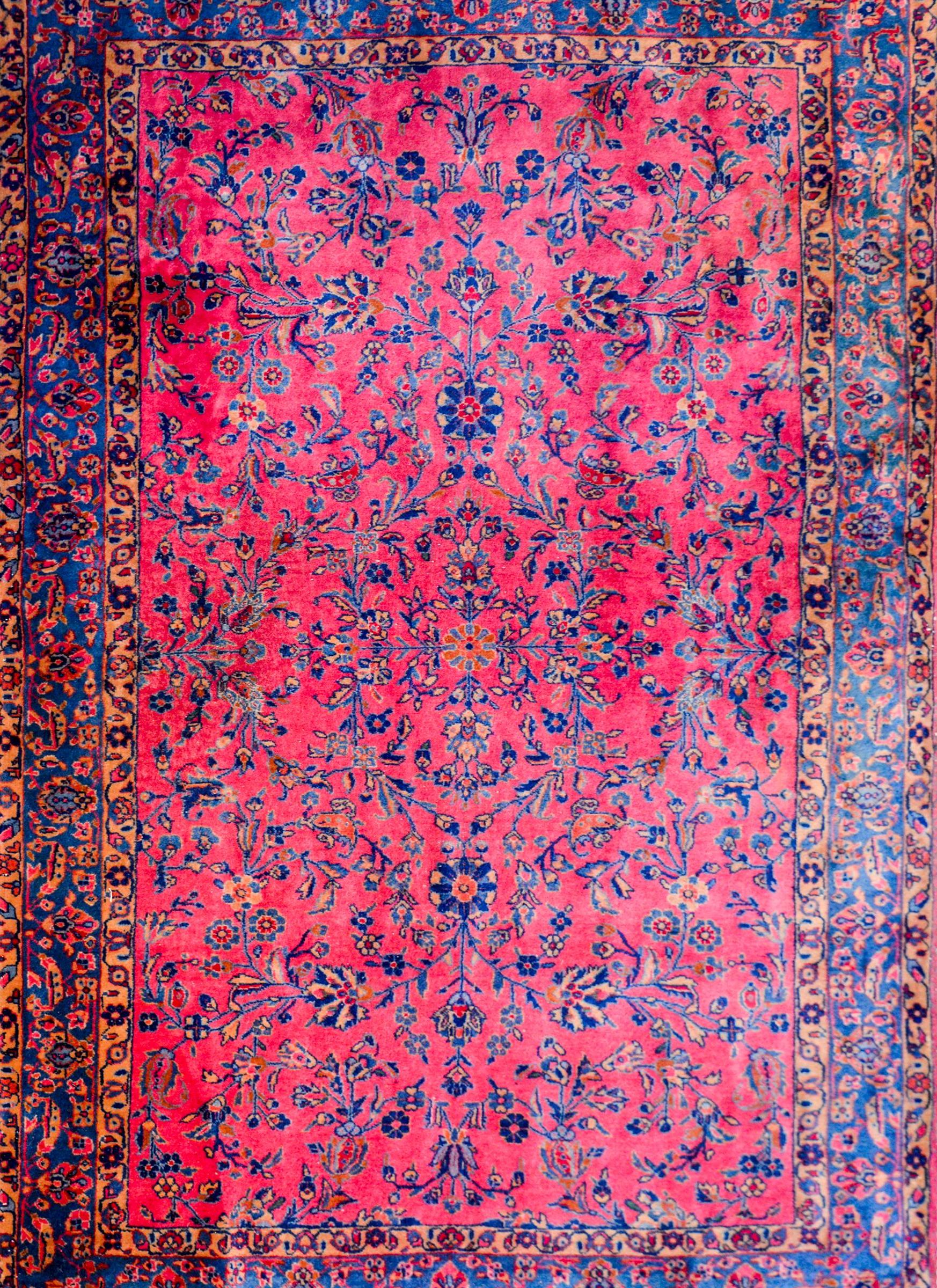 Vittoriano Bellissimo tappeto Kashan dei primi del Novecento in vendita