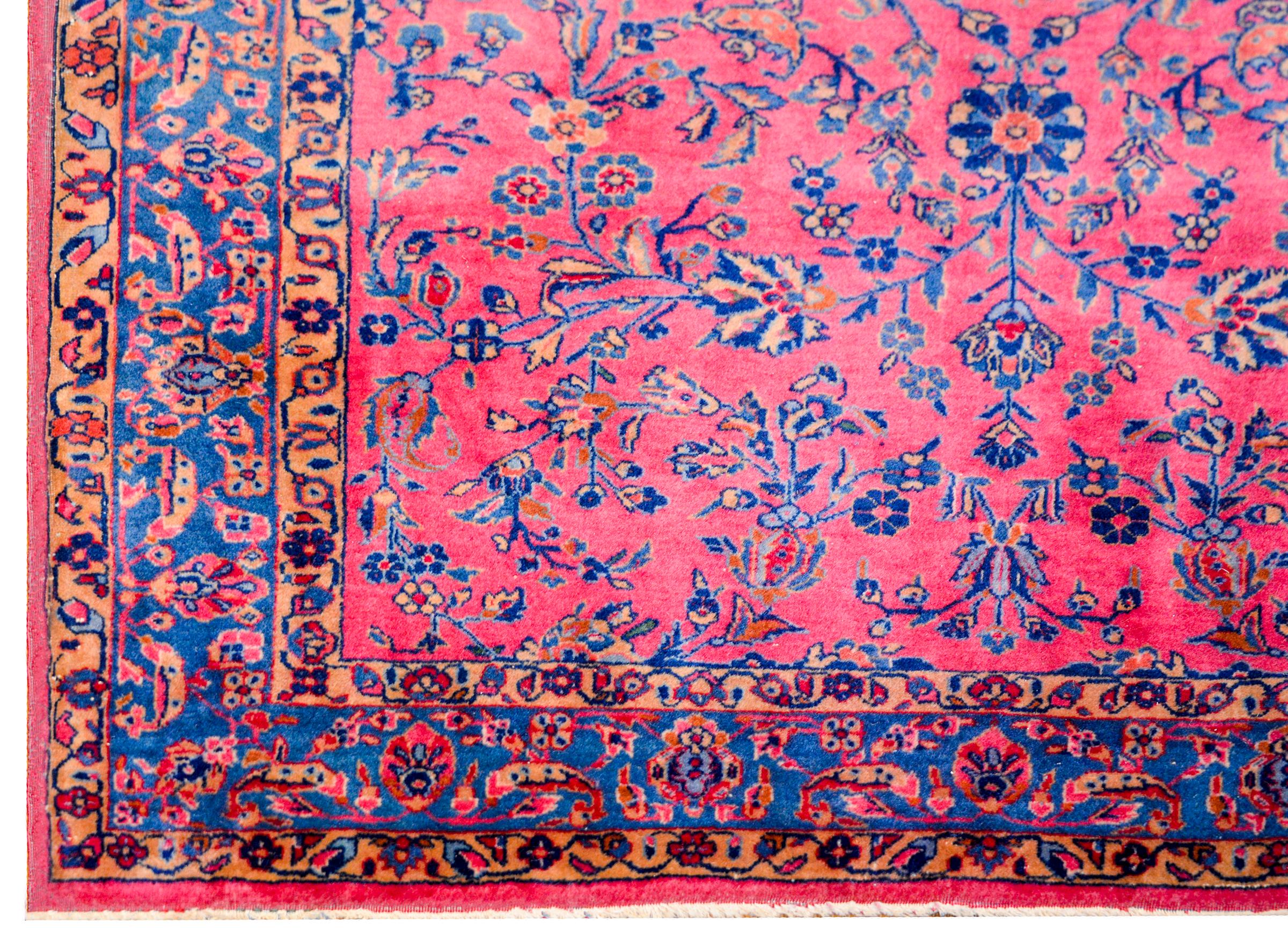 Vegetable Dyed Beautiful Early 20th Century Kashan Rug For Sale