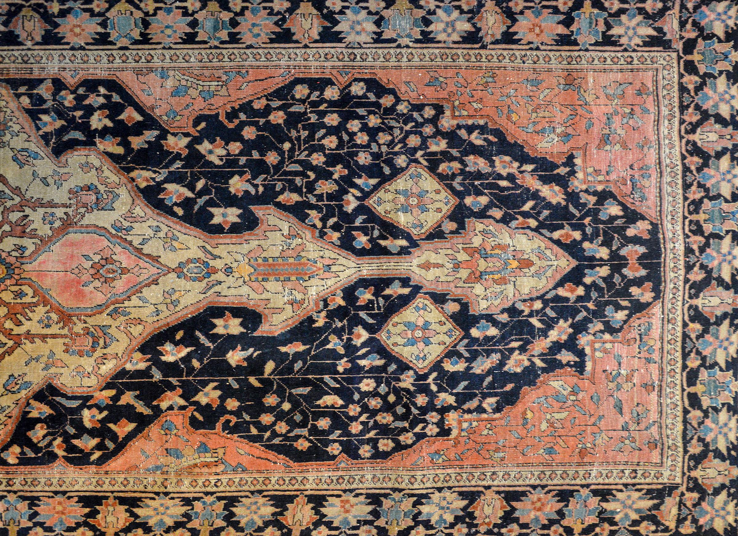 Beautiful Early 20th Century Sarouk Farahan Rug For Sale 2