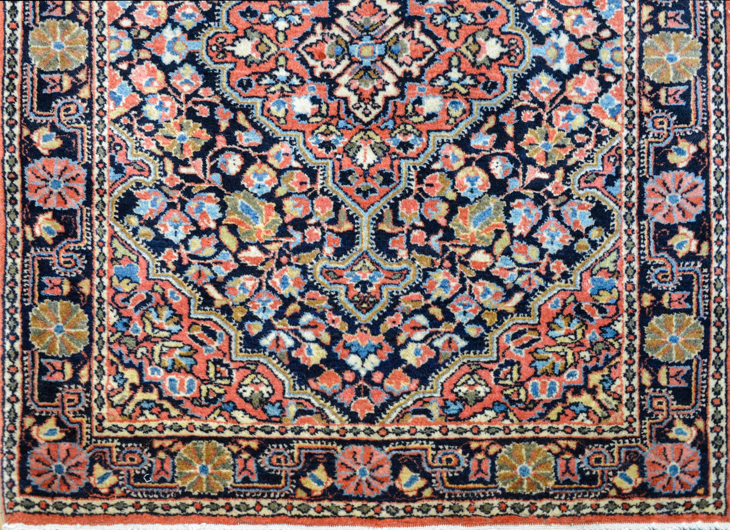 Vegetable Dyed Beautiful Early 20th Century Sarouk Rug