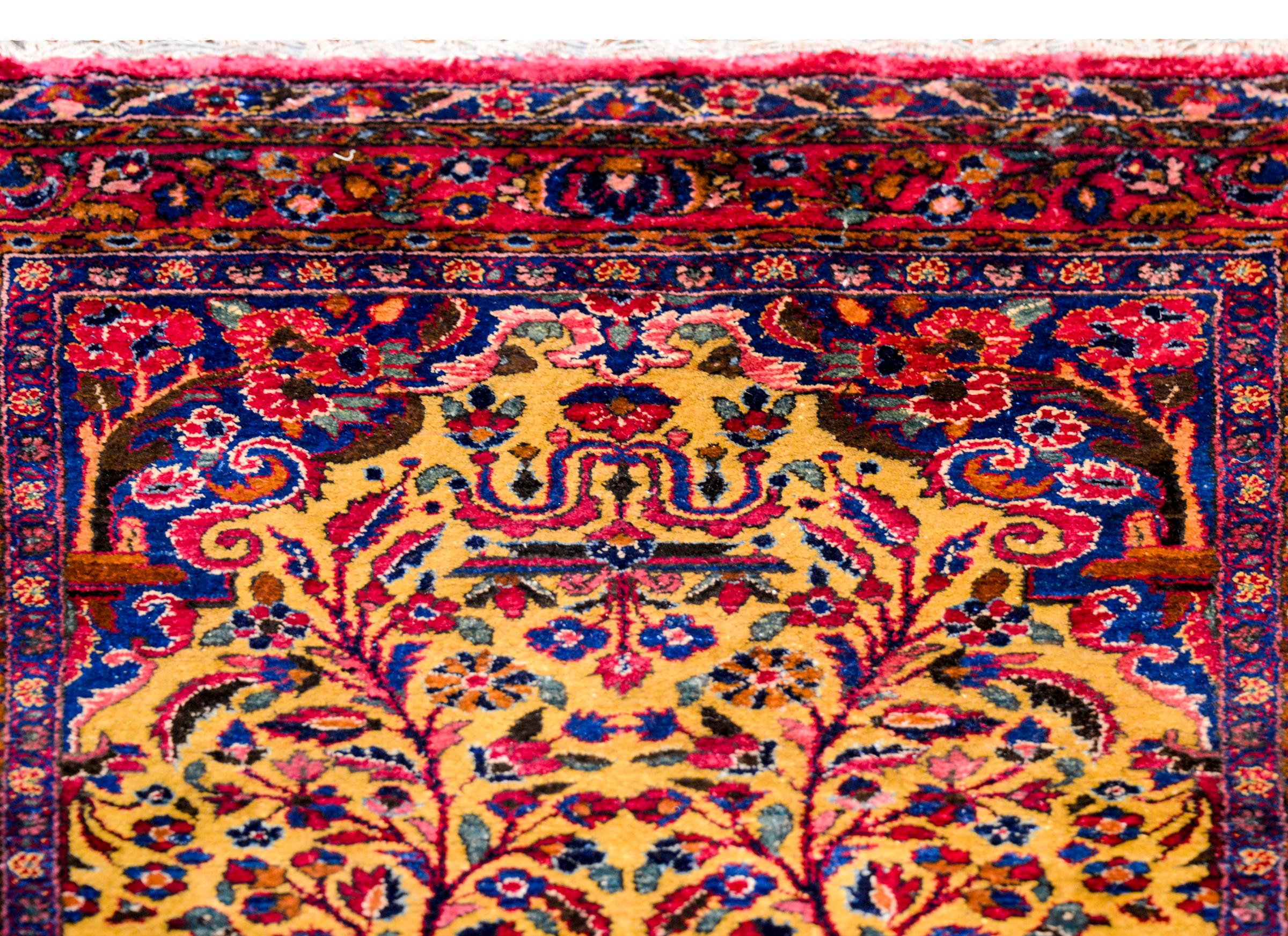 Beautiful Early 20th Century Silk Kashan Rug In Good Condition In Chicago, IL