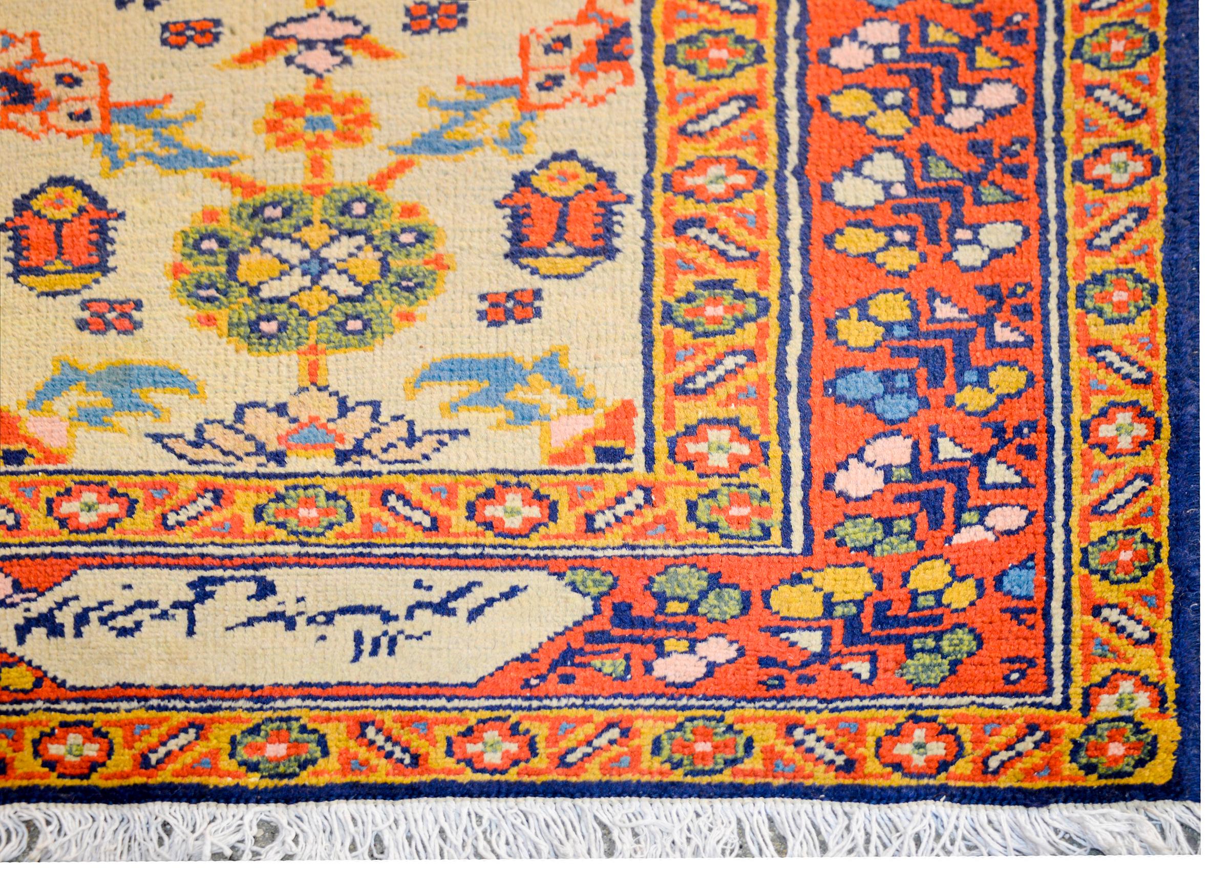 Wool Beautiful Early 20th Century Sultanabad Runner