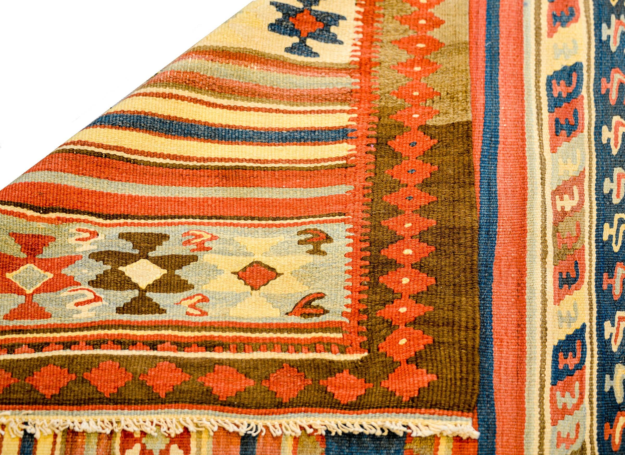 Beautiful Early 20th Century Zarand Kilim Runner For Sale 1