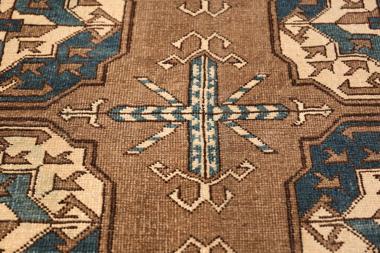 Beautiful Earthtone Antique Afghan Rug. Size: 6 ft 7 in x 9 ft 7 in 2