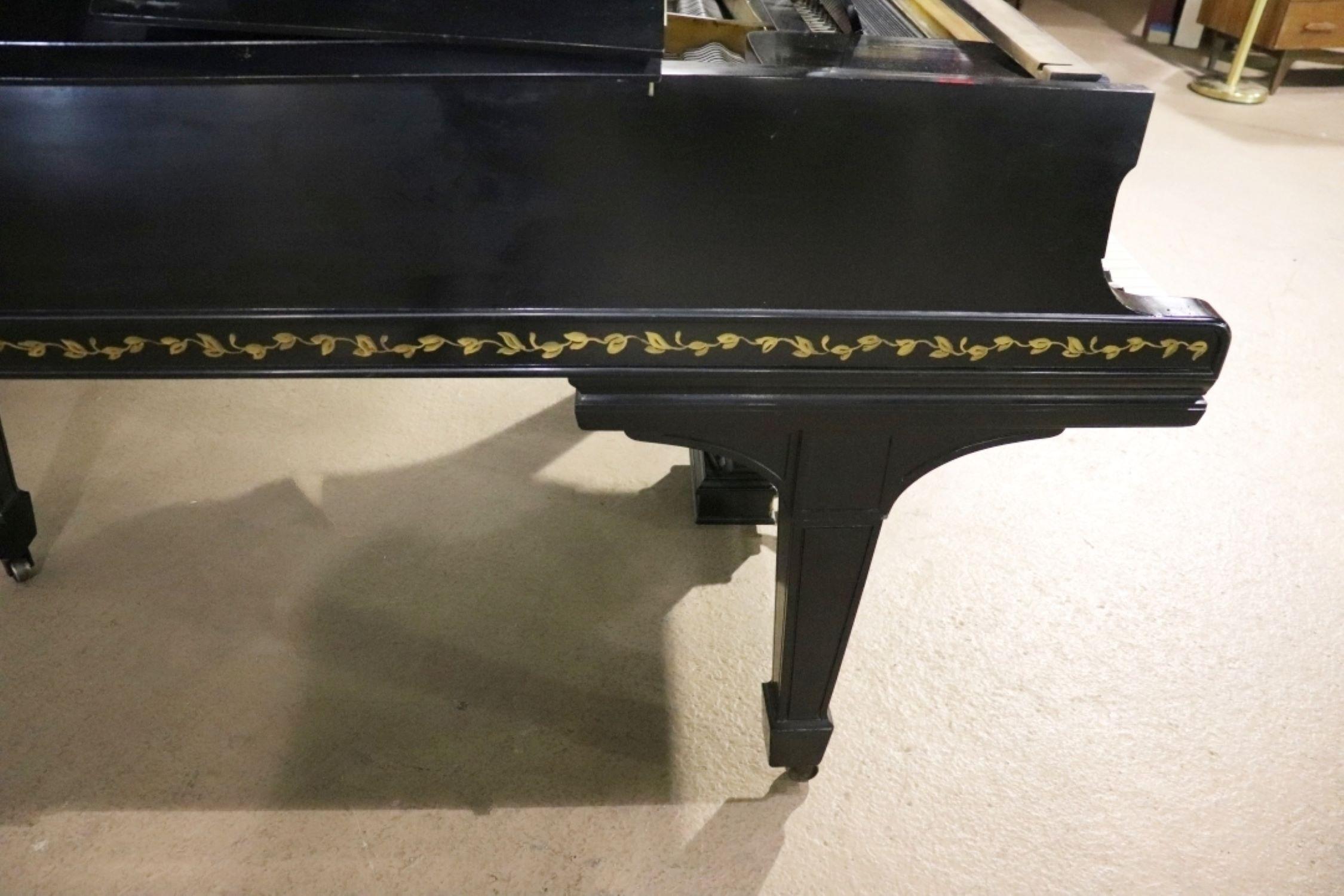 Beautiful Ebonized Steinway Model M Retouched Case Circa 1910 5