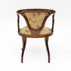 Beautiful Edwardian Inlaid Tub Back Chair