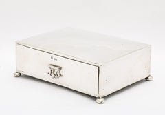 Beautiful Edwardian Sterling Silver Table/Jewelry Box With Pull-Out Drawer