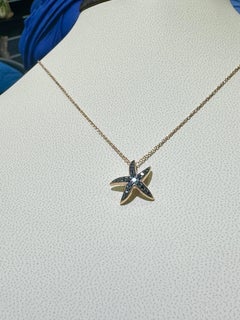 Beautiful Effy Black Diamond Sea Star In 14k Rose Gold