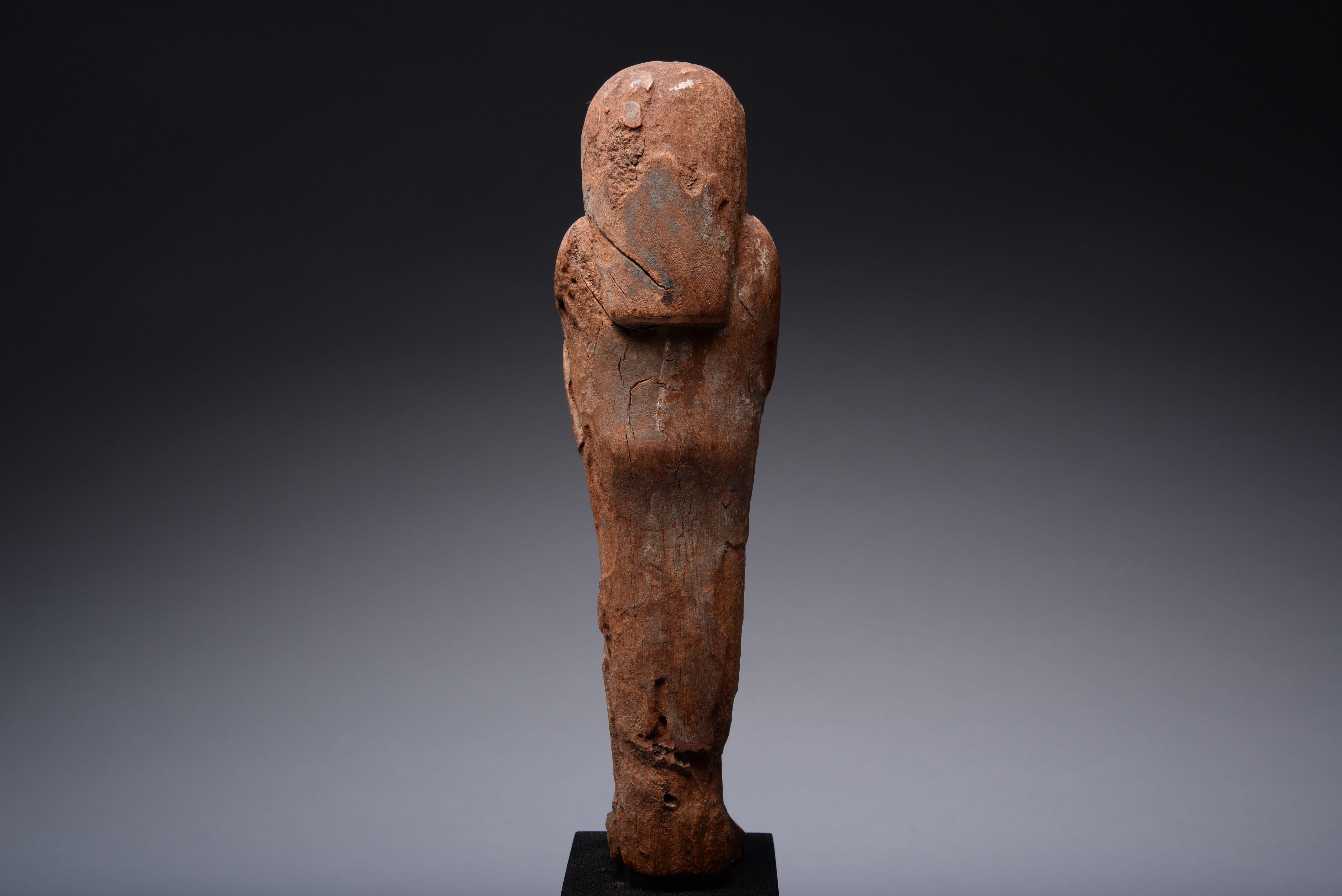 Wood Ancient Egyptian New Kingdom Shabti for Iuferbaku