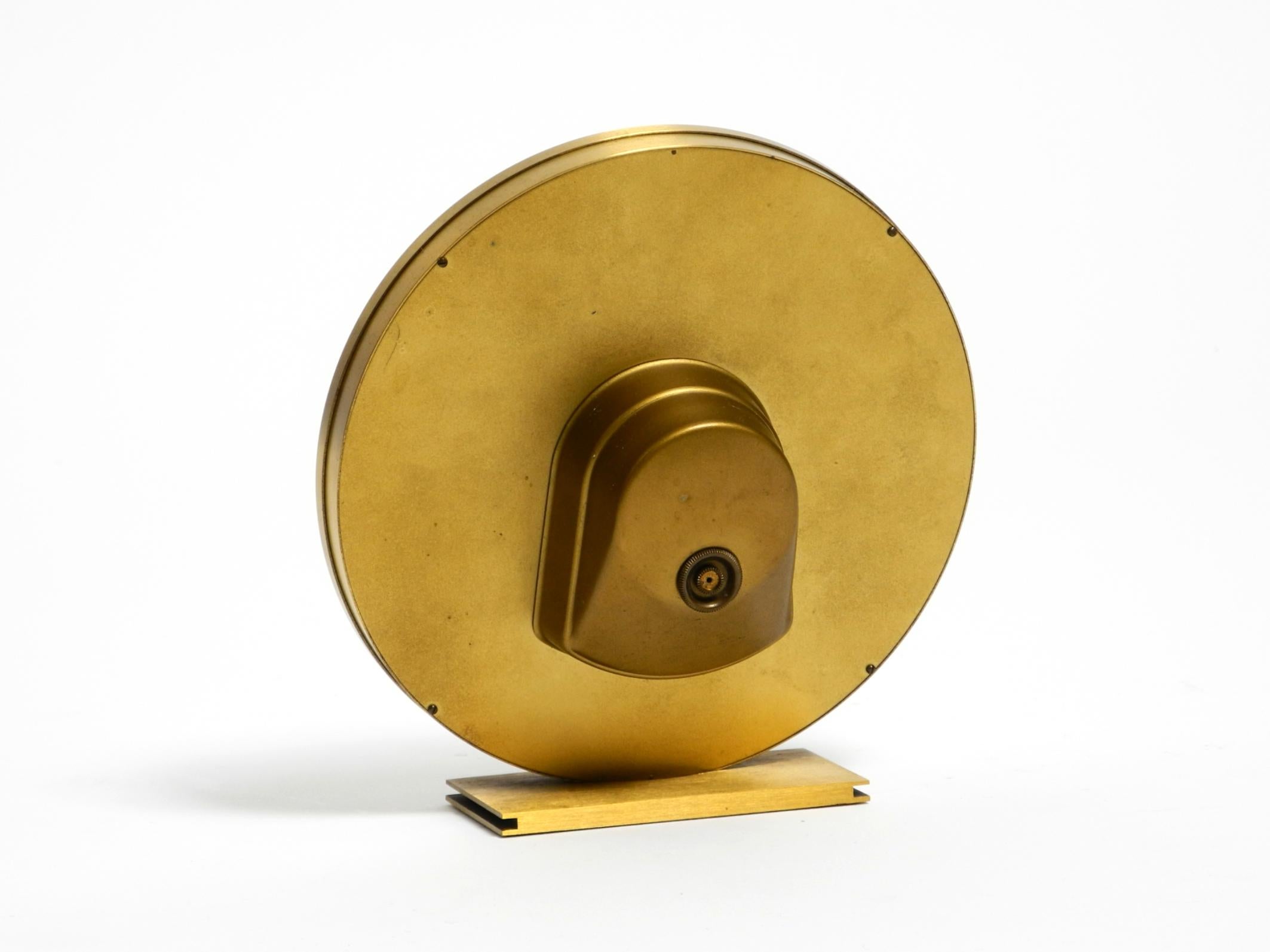 Mid-20th Century Beautiful elegant  1960s solid brass table clock by Kienzle with original box For Sale