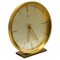 Beautiful elegant  1960s solid brass table clock by Kienzle with original box