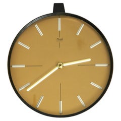Beautiful elegant heavy Mid Century Kienzle wall clock made of bronze and brass