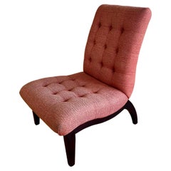 Magnifique et élégante chaise pantoufle simple rembourrée de Robert Allen