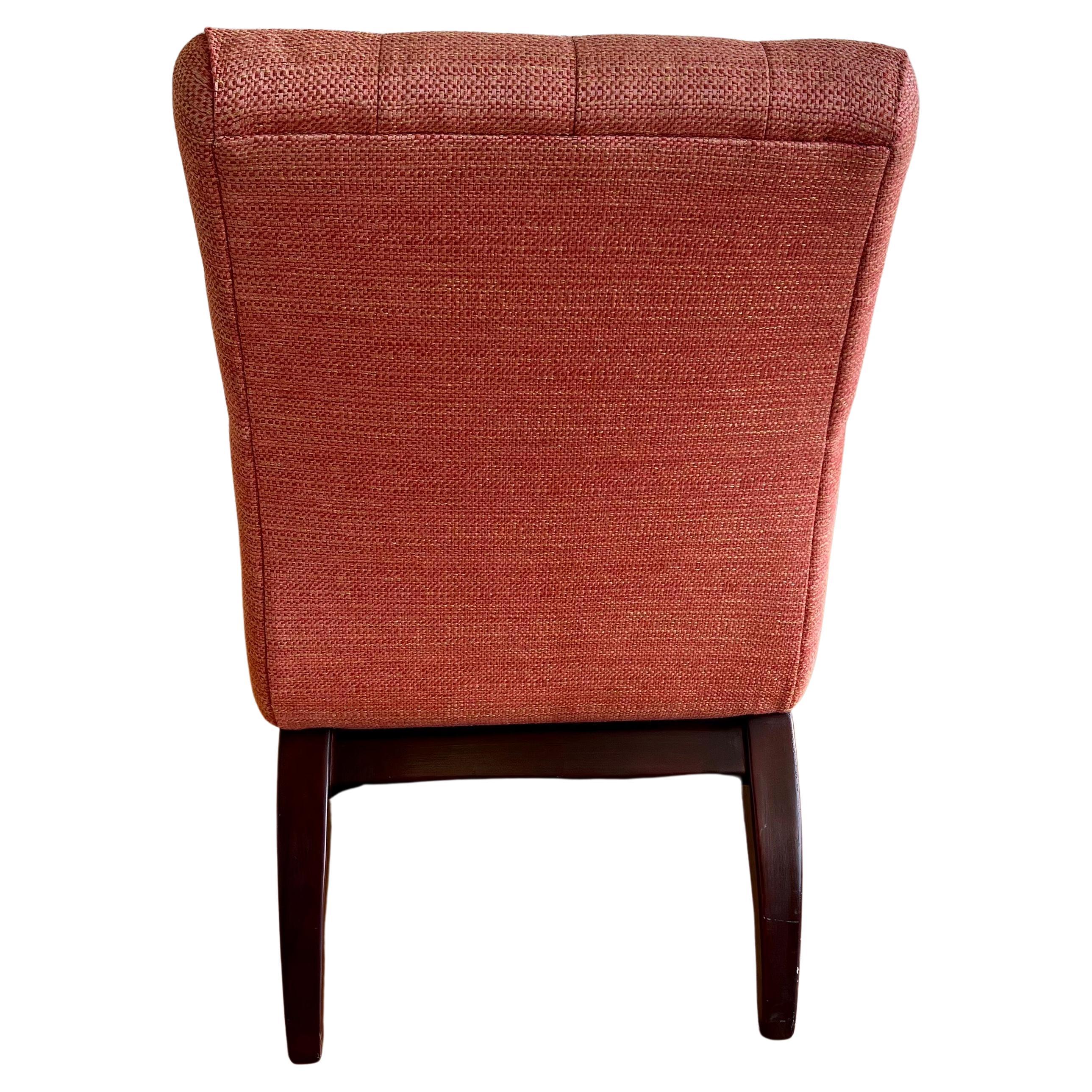 American Beautiful Elegant Single Upholstered Slipper Chair by Robert Allen For Sale