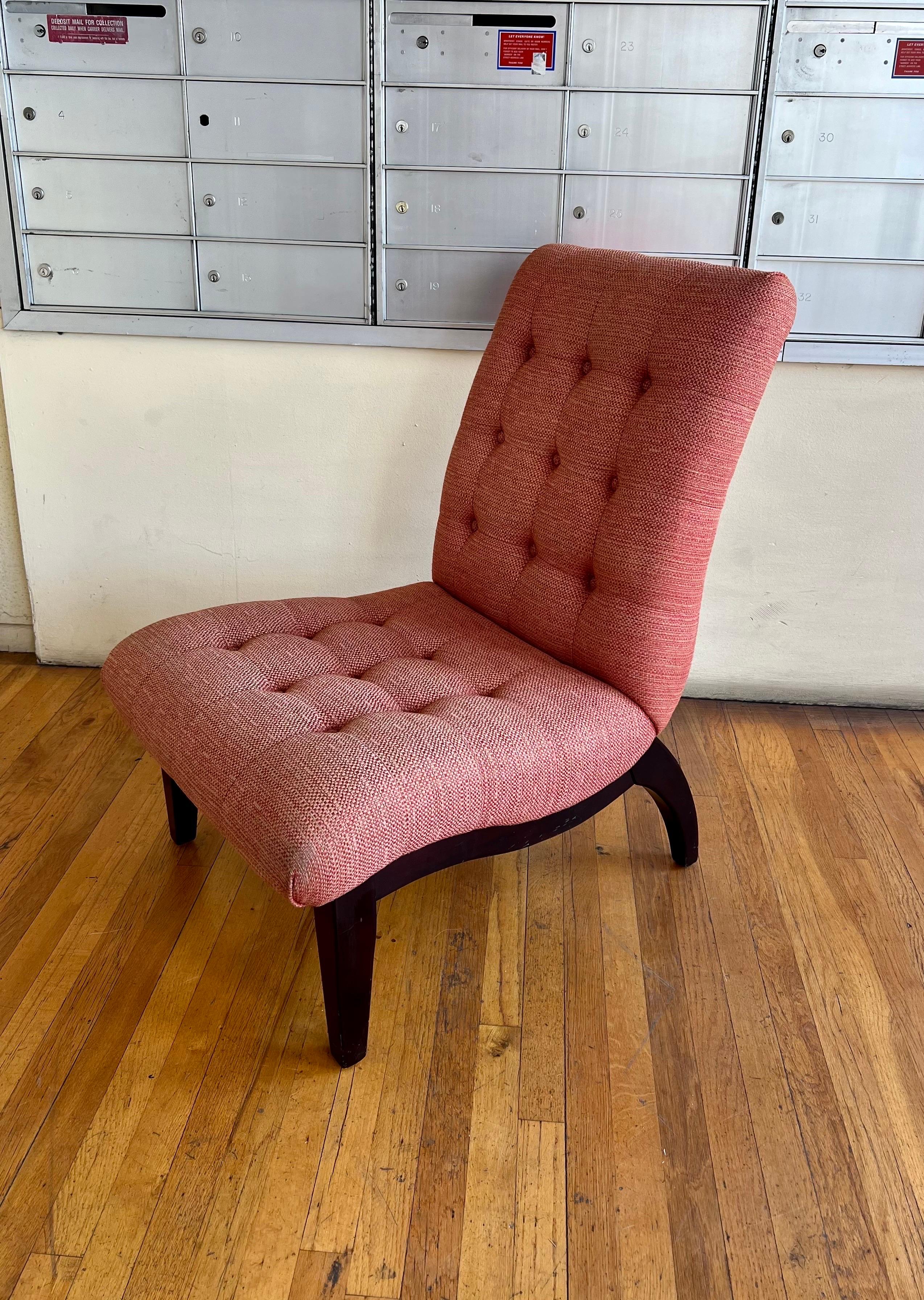 Schöner, eleganter, gepolsterter Sessel ohne Armlehne von Robert Allen  (20. Jahrhundert) im Angebot
