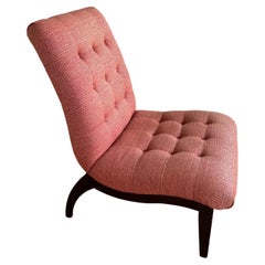 Magnifique et élégante chaise pantoufle simple rembourrée de Robert Allen 
