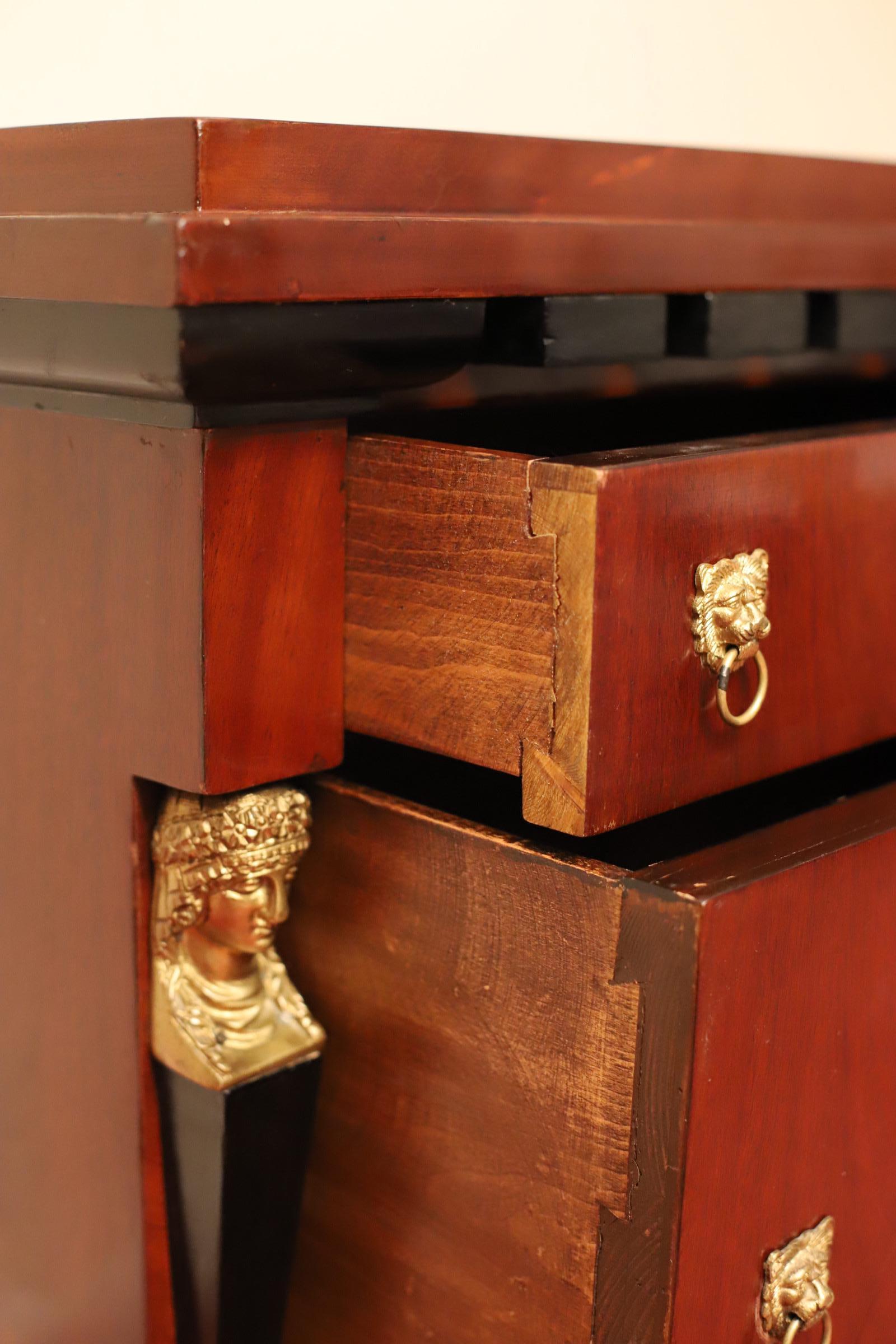 20th Century Beautiful Empire Style Chest of Drawers For Sale