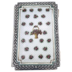 Beautiful Enamel & Sterling Hinged Box