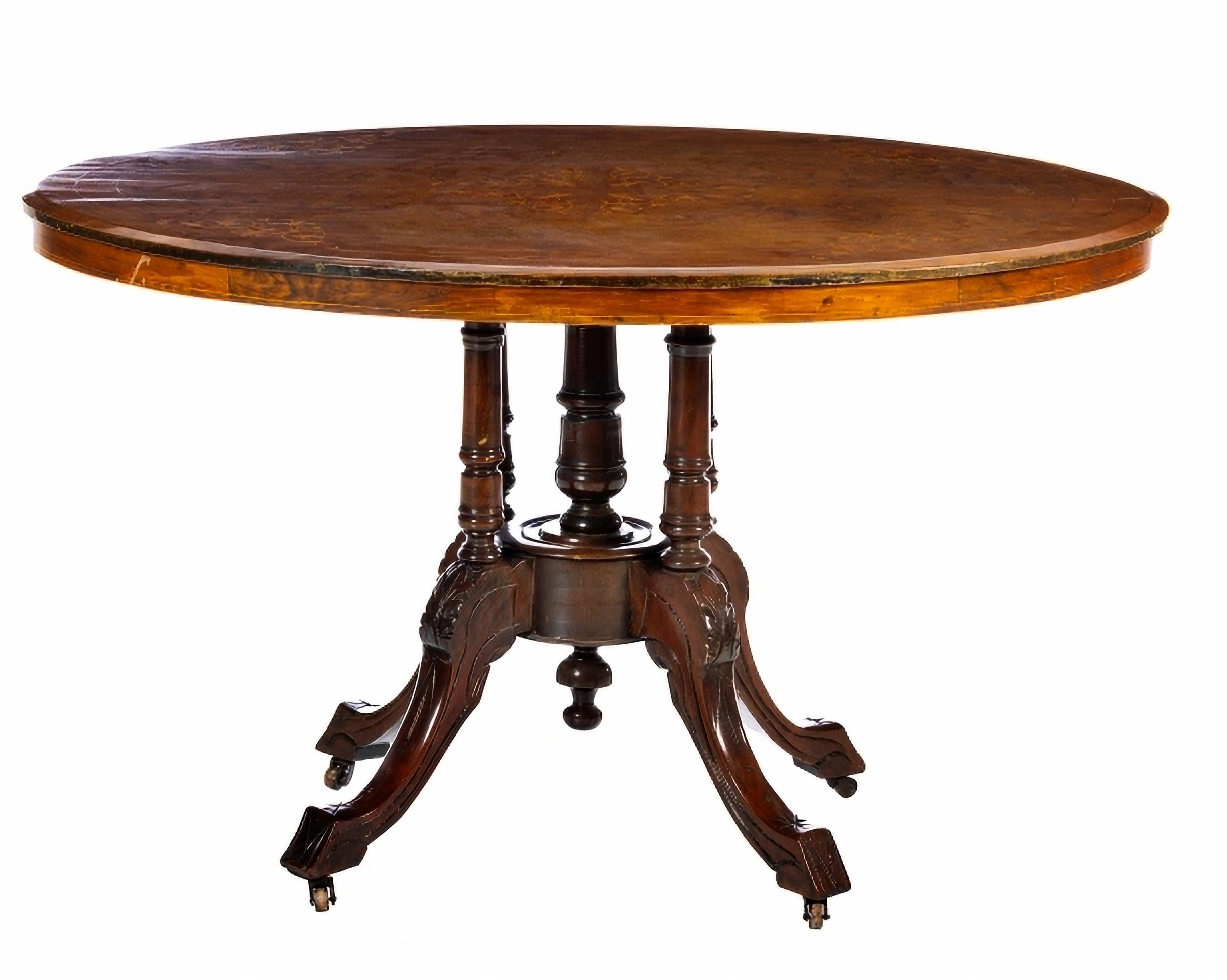 British Colonial Beautiful English Center Table 19th Century For Sale