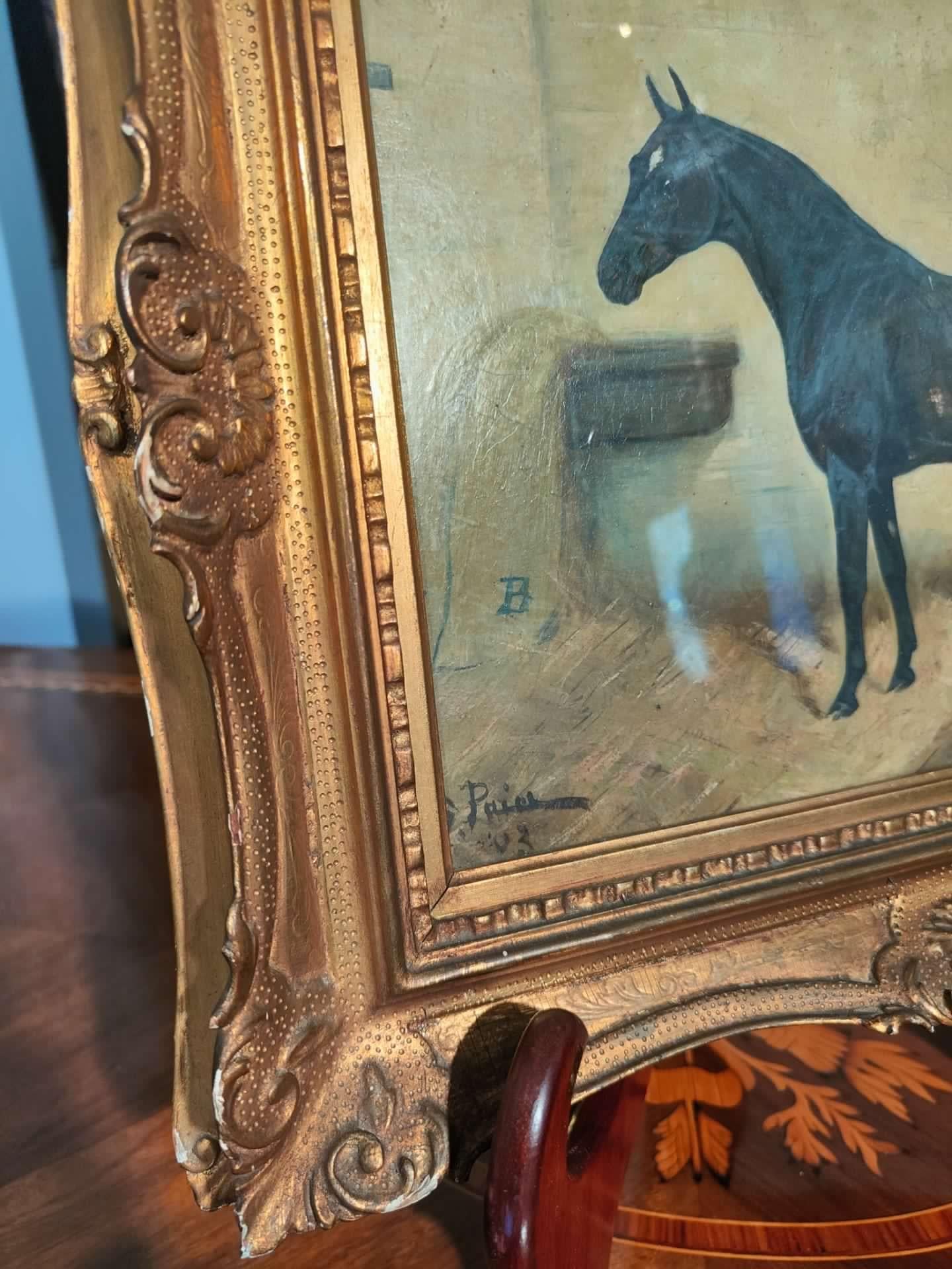 Beautiful English school painting, depicting a horse In Good Condition For Sale In Alba, IT