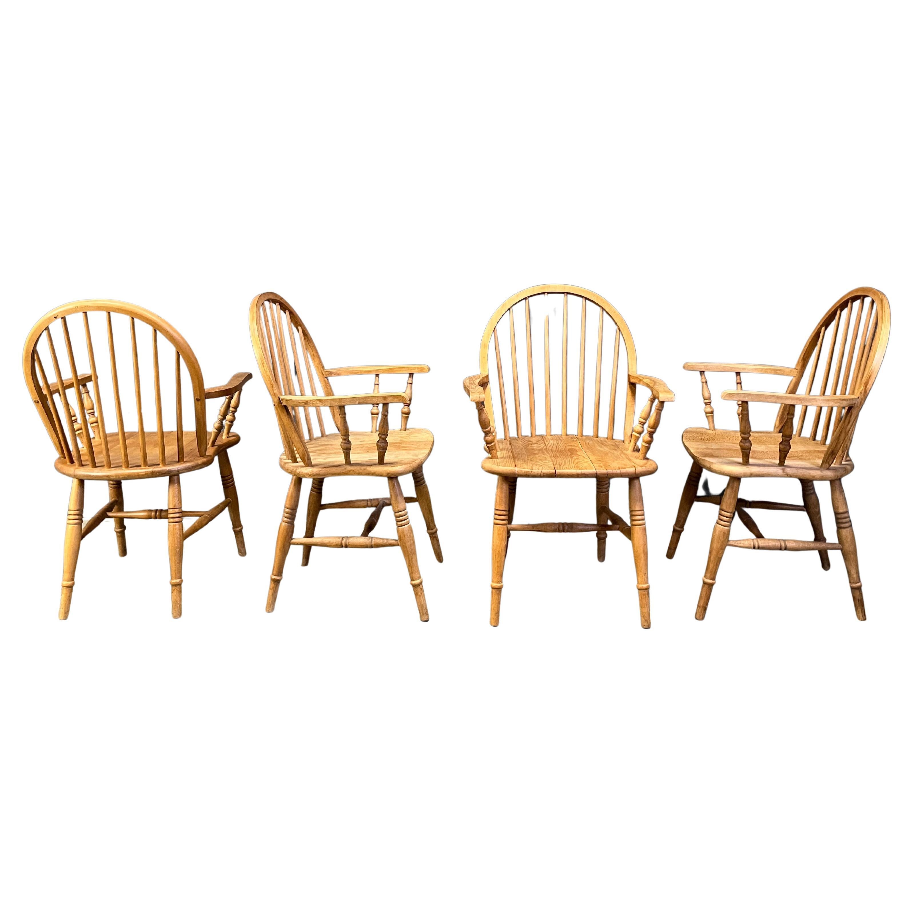 Beautiful english windsor style dining chairs, set of 4