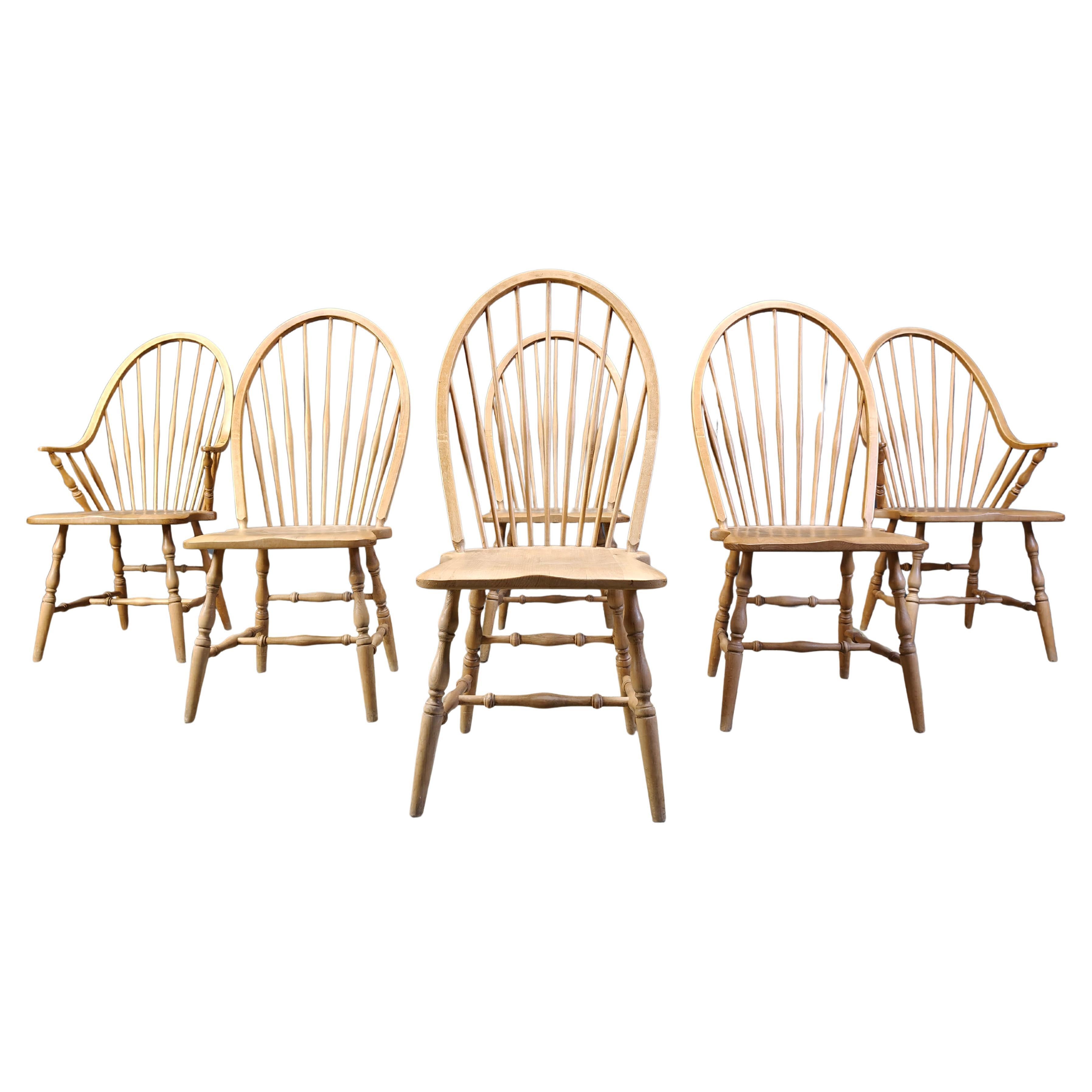 Bellissime sedie da pranzo in stile inglese windsor, set di 6