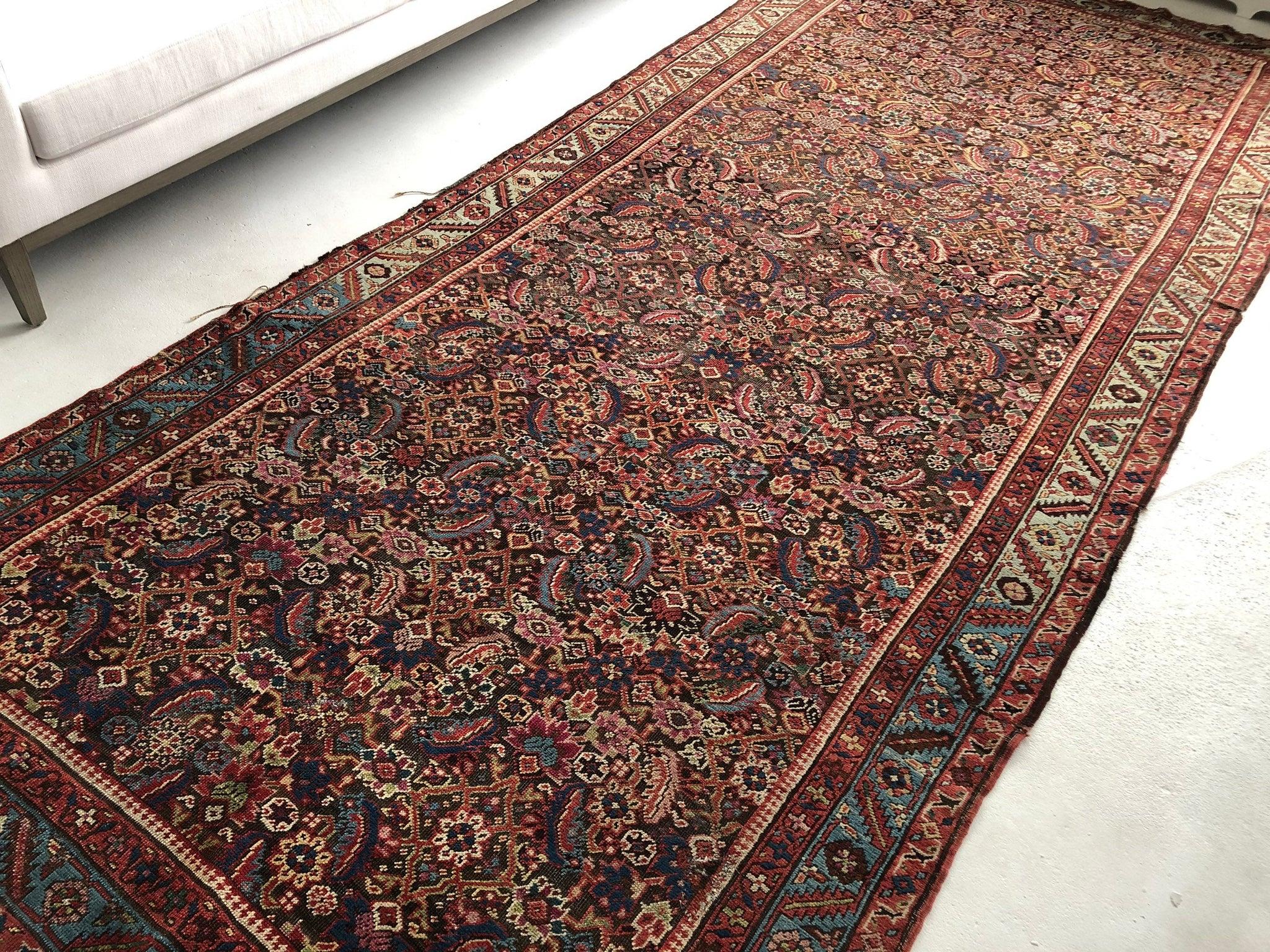 Preciosa alfombra antigua de tamaño europeo, años 20 en venta 4
