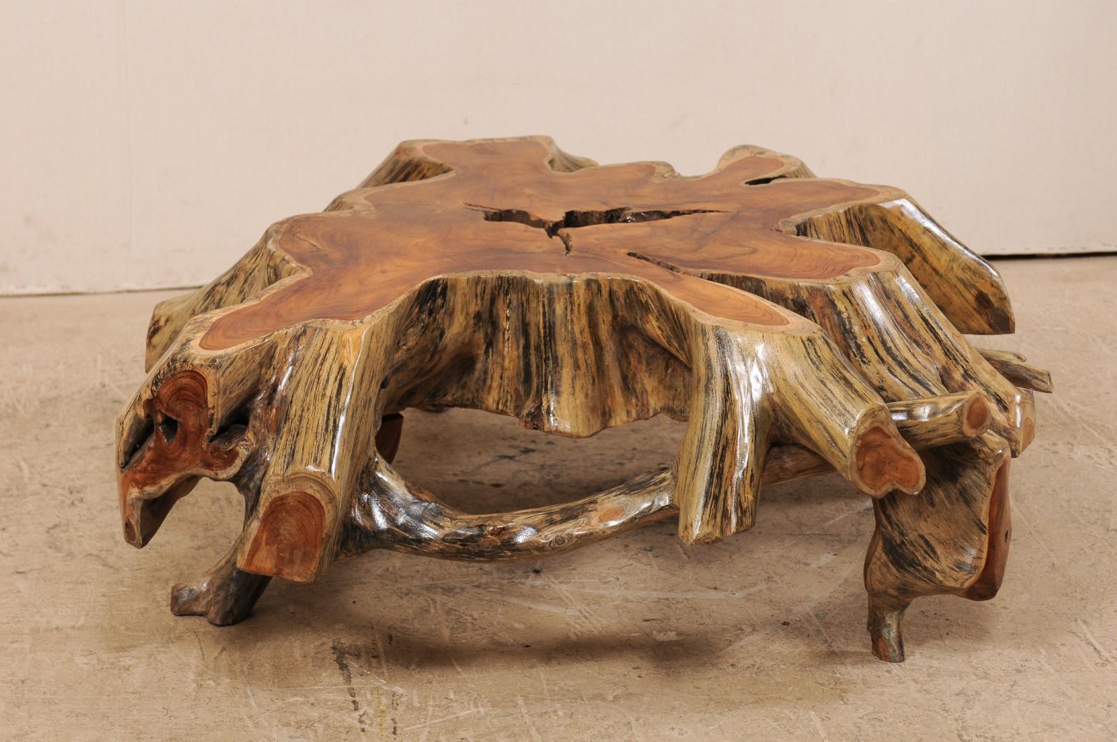 Beautiful European Tree Root Coffee Table For Sale 1