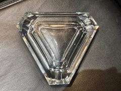 Beautiful Exquisite Estate Original 1960s French Prism Design Crystal Ashtray