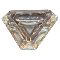 Bellissimo posacenere di cristallo di proprietà originale degli anni '60 francese con design a prisma