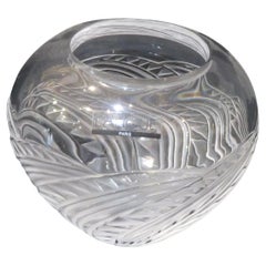 Vintage Beautiful Exquisite Estate Original Lalique Scale Pattern Design Bowl Vase