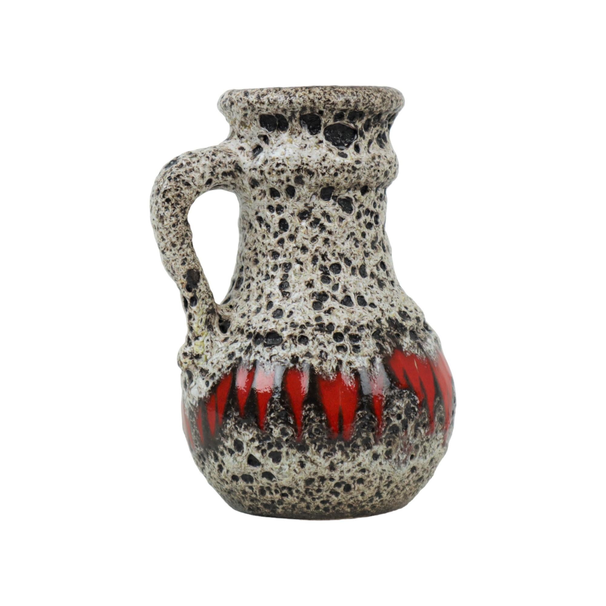 Bellissimo vaso con design Lava Grassa Germania Occidentale Ceramiche Scheurich Lora 496-18 In condizioni ottime in vendita a Poperinge, BE