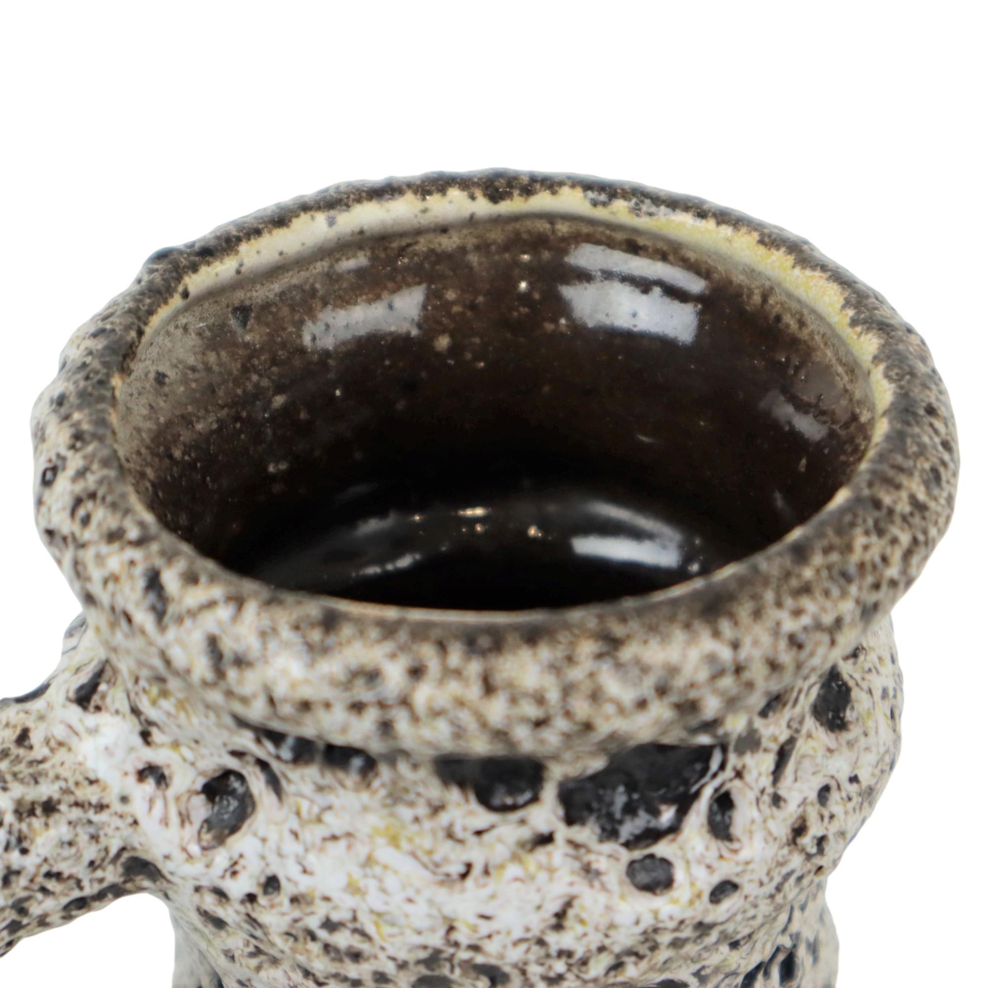 Ceramica Bellissimo vaso con design Lava Grassa Germania Occidentale Ceramiche Scheurich Lora 496-18 in vendita